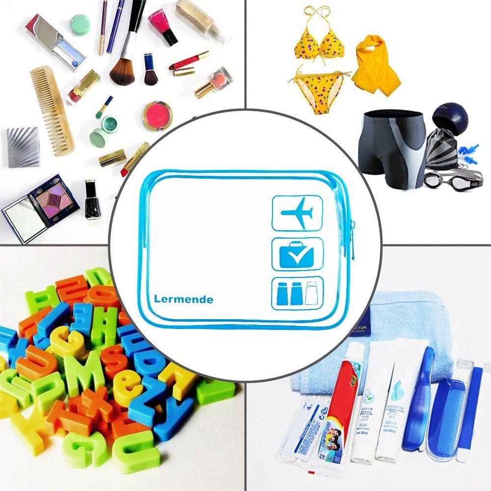 Bolsa de Aseo Transparente Lermende TSA 2 Paquete Azul