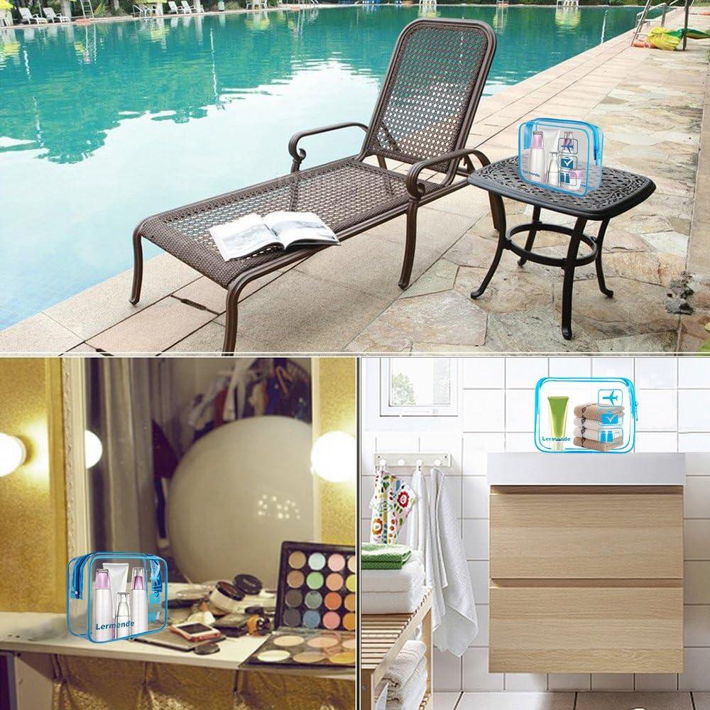 Bolsa de Aseo Transparente Lermende TSA 2 Paquete Azul