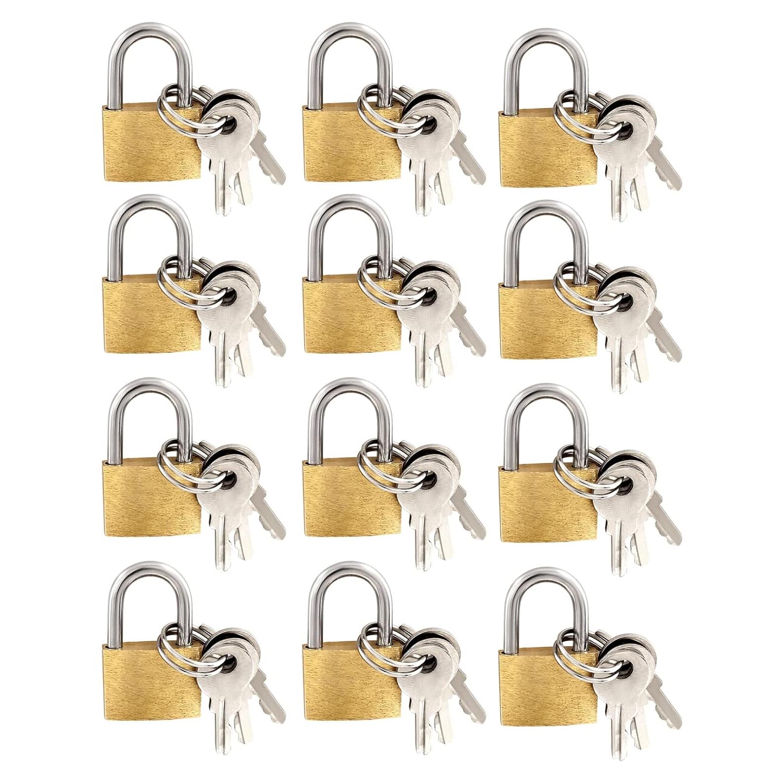 Cerraduras de Latón Sólido Litoexpe 12 Piezas con Llaves