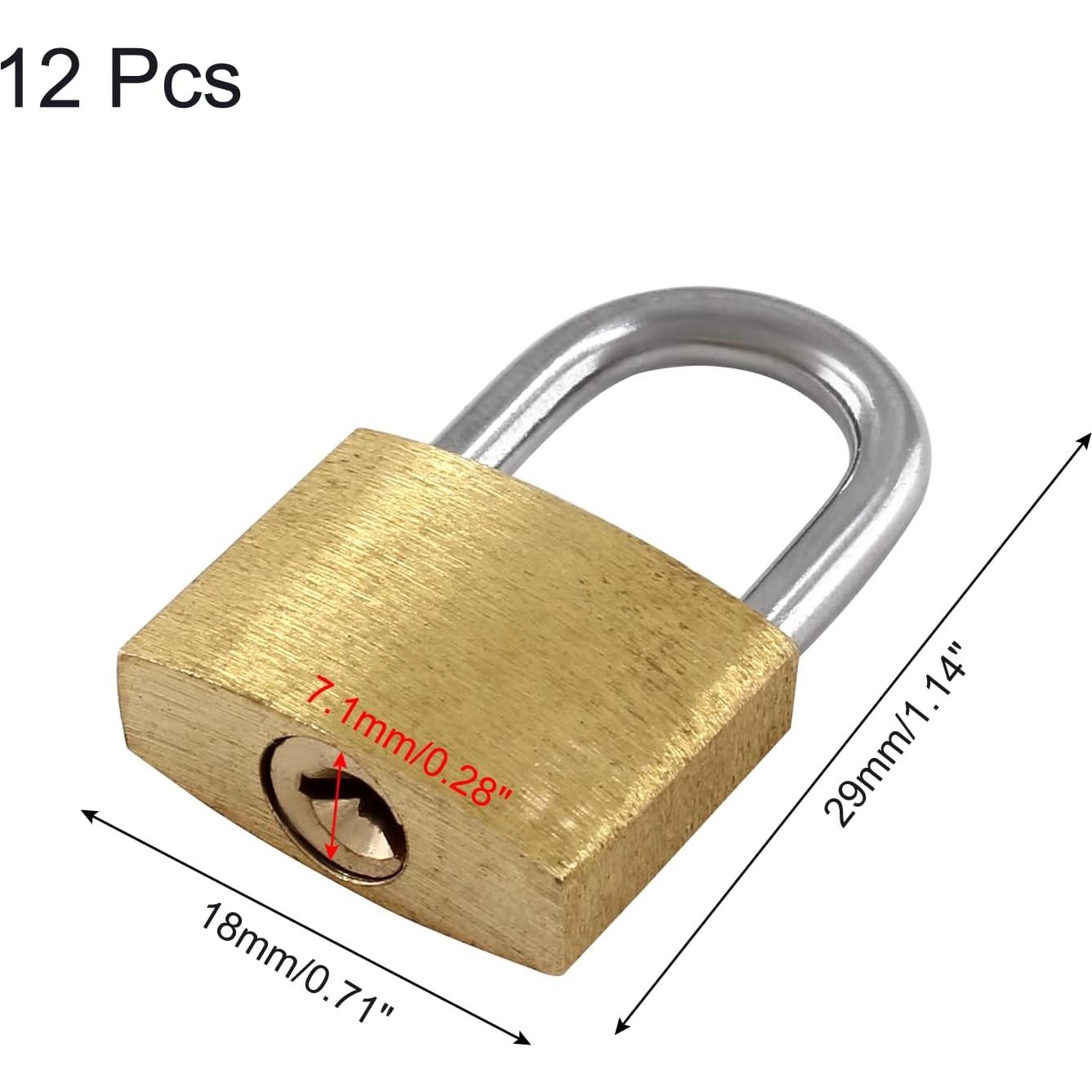 Cerraduras de Latón Sólido Litoexpe 12 Piezas con Llaves