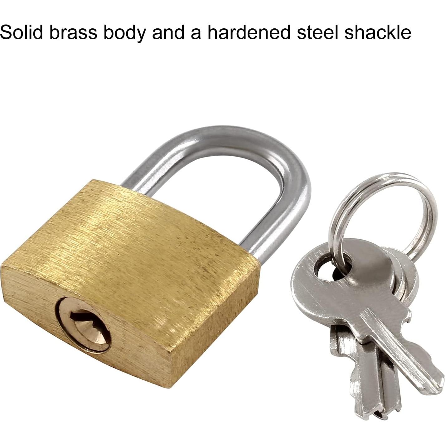 Cerraduras de Latón Sólido Litoexpe 12 Piezas con Llaves