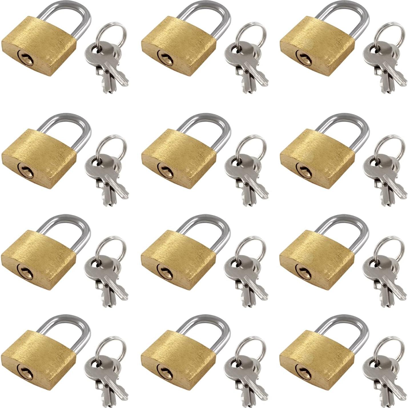 Cerraduras de Latón Sólido Litoexpe 12 Piezas con Llaves