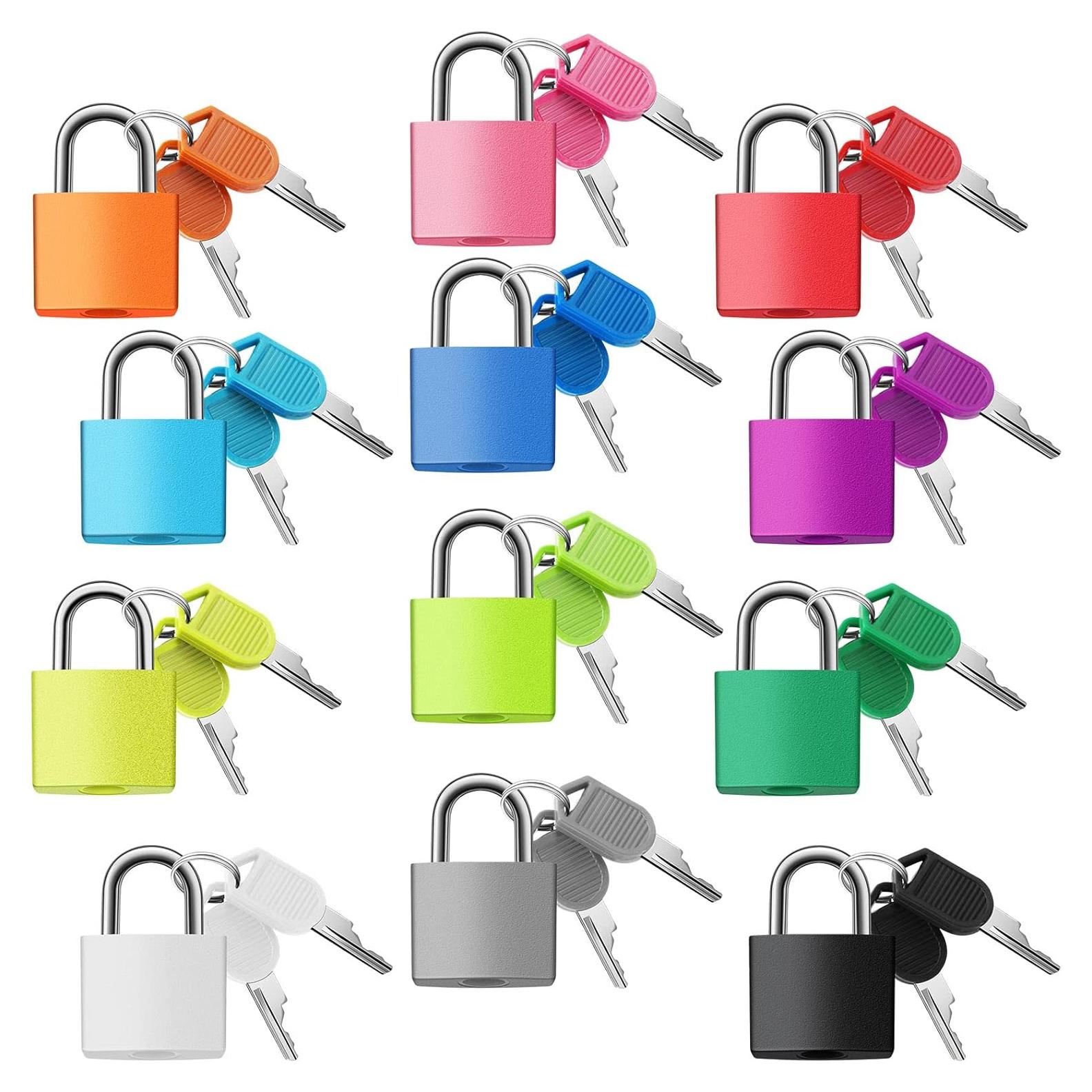Candados de Maleta Photect con Llave - 12 Pcs Colores Vivos