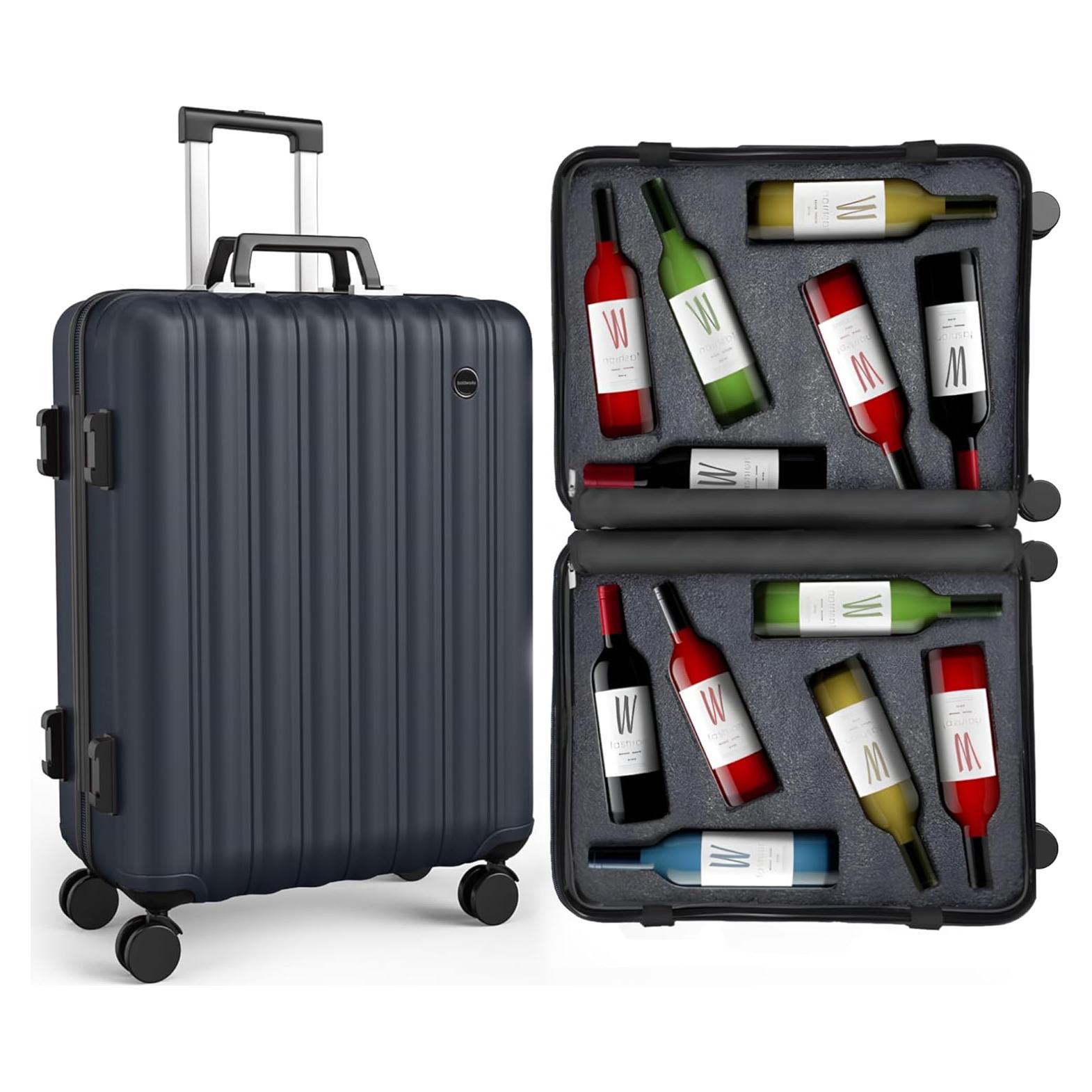 Maleta de Vino Boldworks para Aviones 12 Botellas TSA Negra