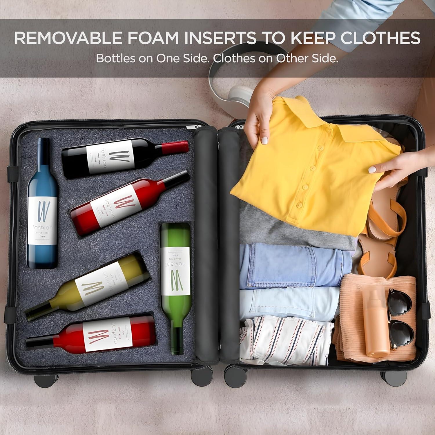 Maleta de Vino Boldworks para Aviones 12 Botellas TSA Negra