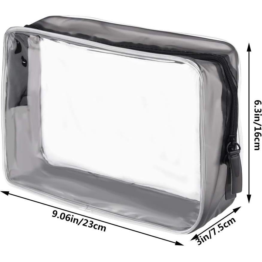 5 Bolsas de Cosméticos Transparentes Wobe Aprobadas por TSA