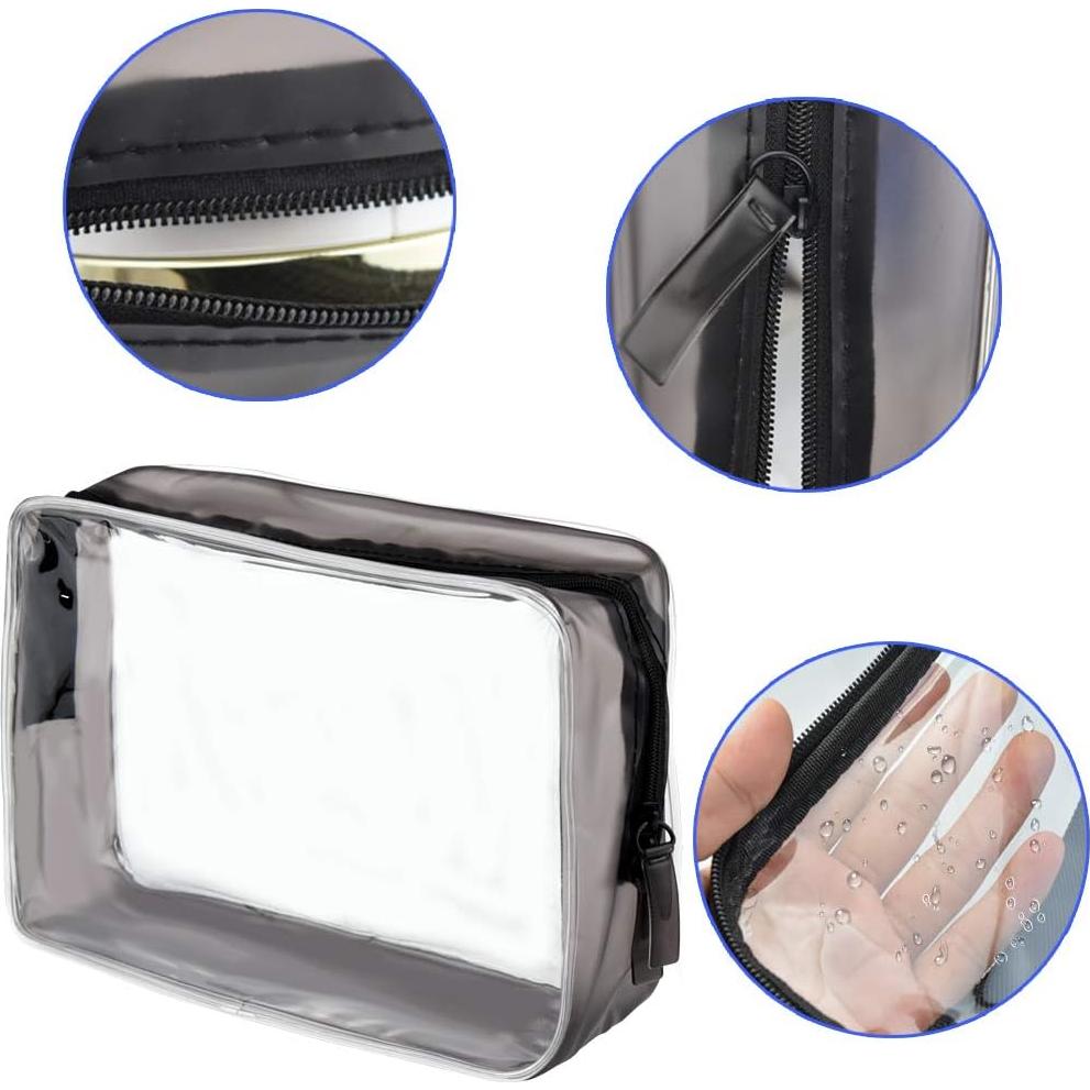 5 Bolsas de Cosméticos Transparentes Wobe Aprobadas por TSA