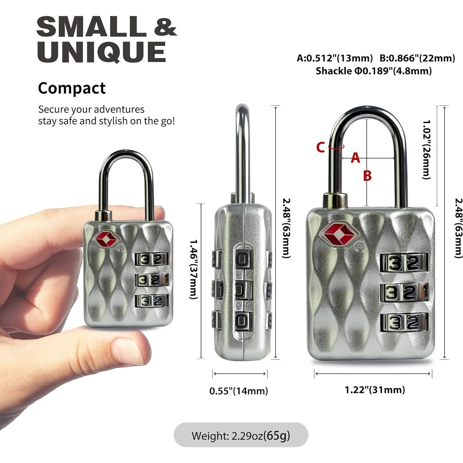 Candado TSA de Combinación UP Security para Equipaje Negro
