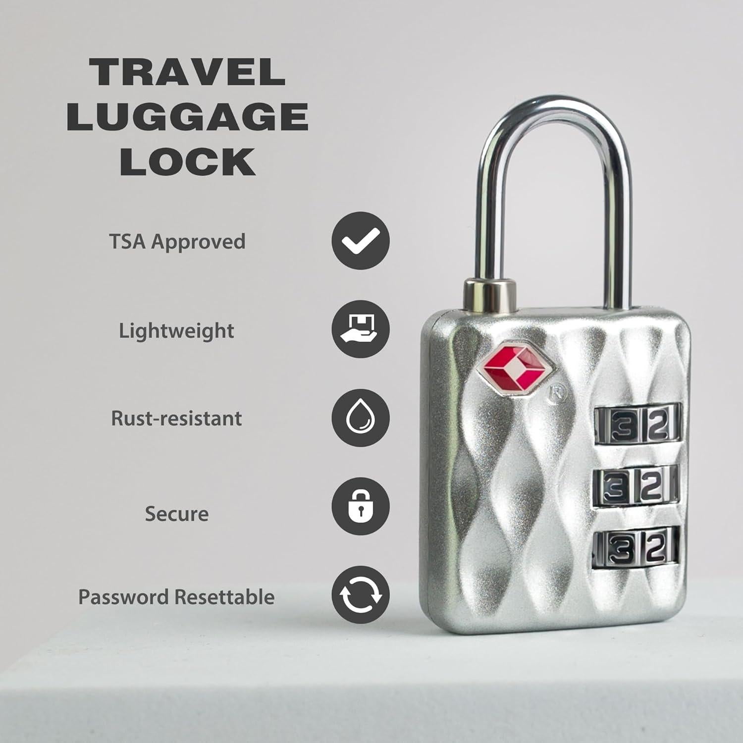 Candado TSA de Combinación UP Security para Equipaje Negro