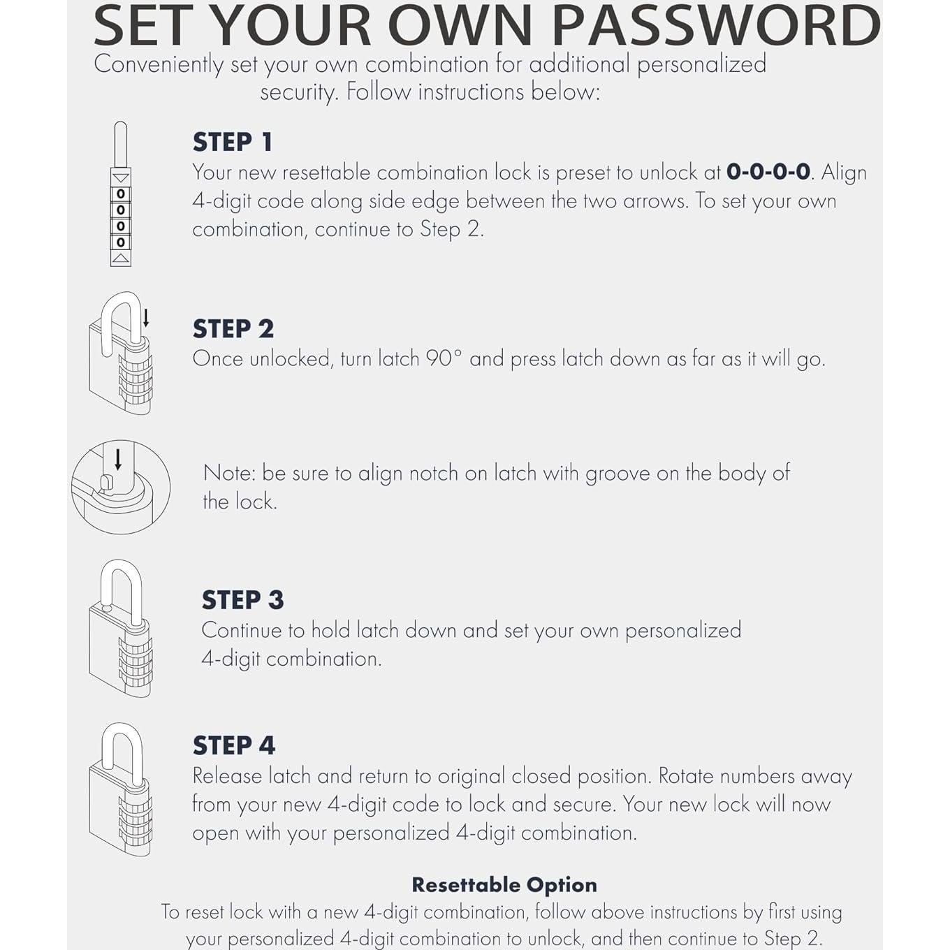Candado TSA de Combinación UP Security para Equipaje Negro