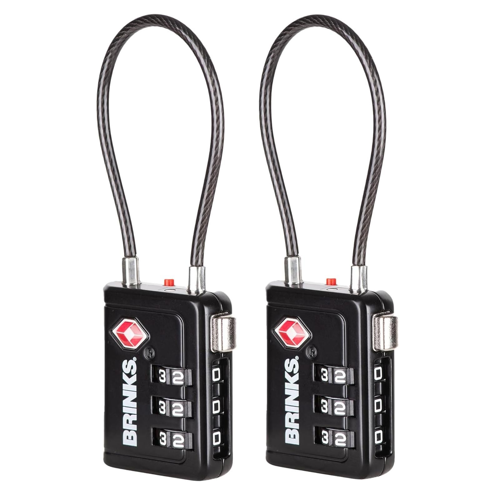 Candado de Equipaje Brinks TSA Negro 6.35 cm Combinación Reiniciable