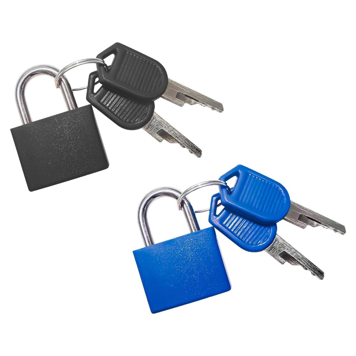 2 Candados de Equipaje ETCAR con Llave - Multicolor, Portátiles