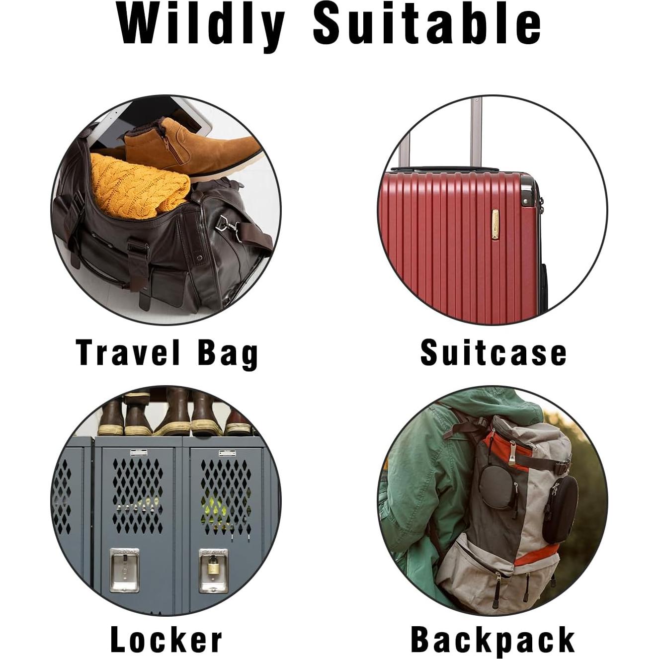 2 Candados de Equipaje ETCAR con Llave - Multicolor, Portátiles