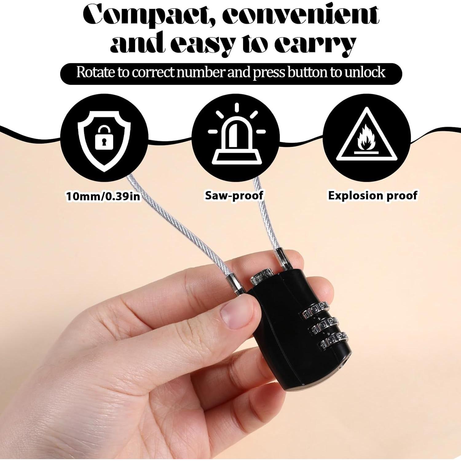 Candados TSA FdcLixuvol 2 Pack Combinación Portátil 82g