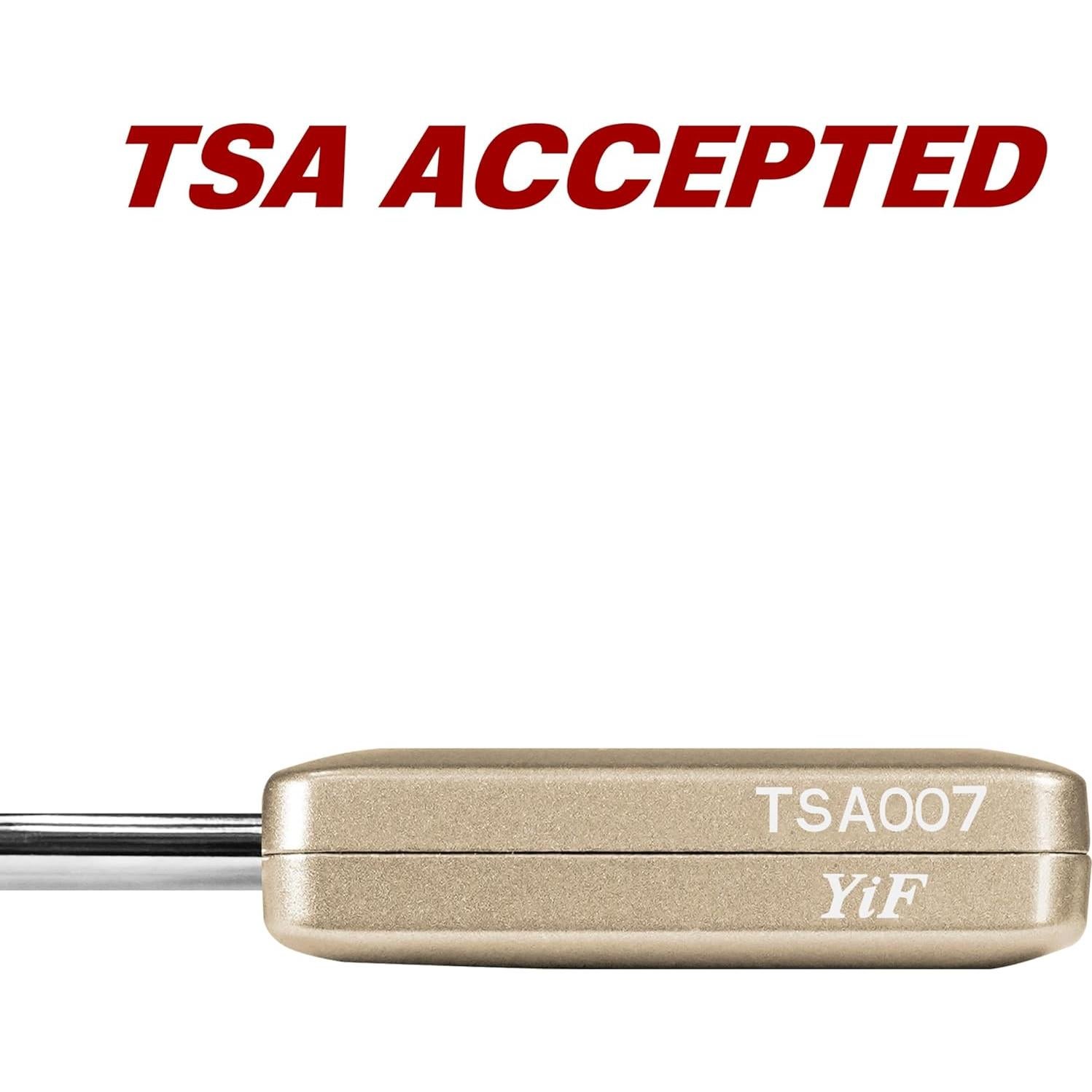 Candado de Combinación Aprobado por TSA BV - 2 Paquete Oro Champán