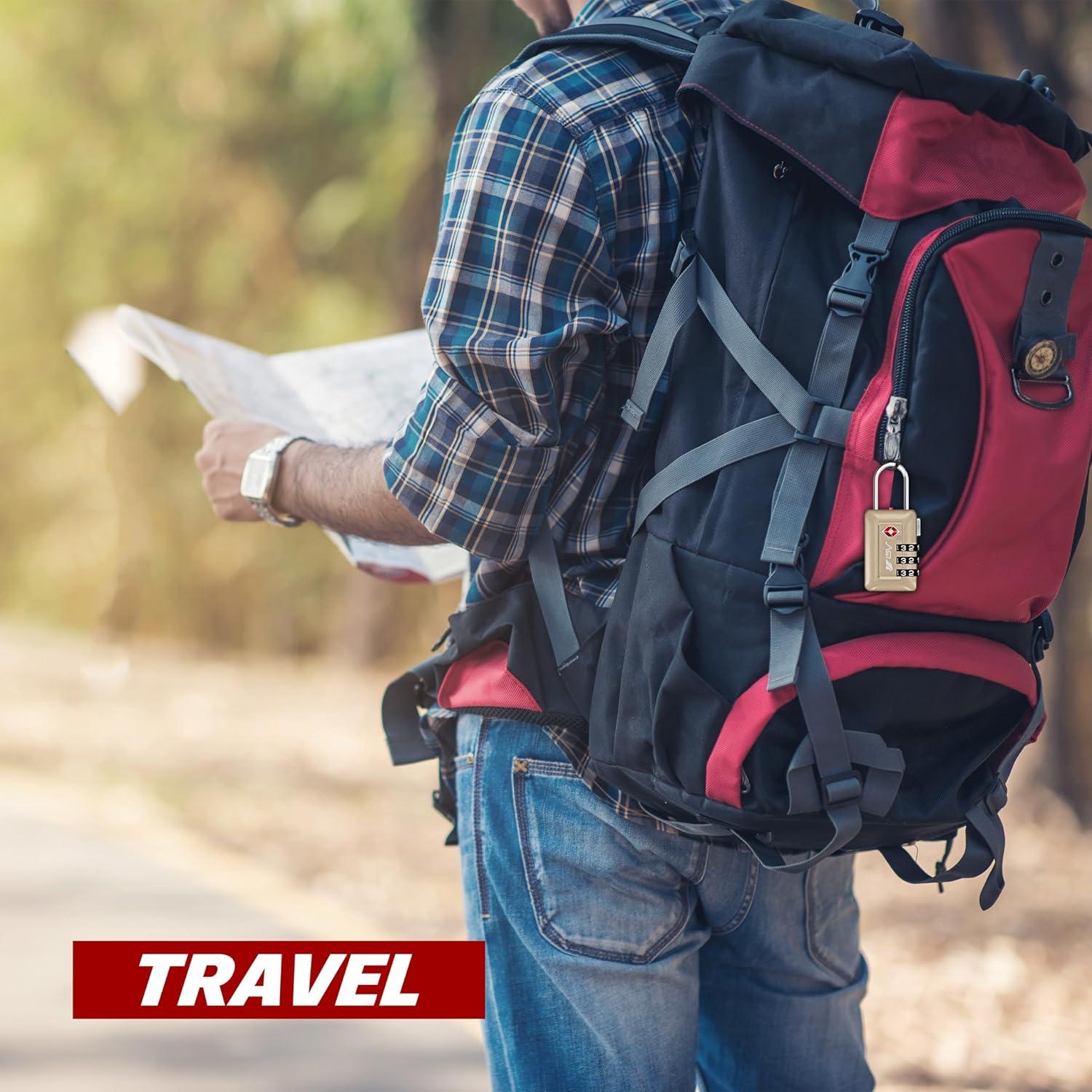 Candado de Combinación Aprobado por TSA BV - 2 Paquete Oro Champán