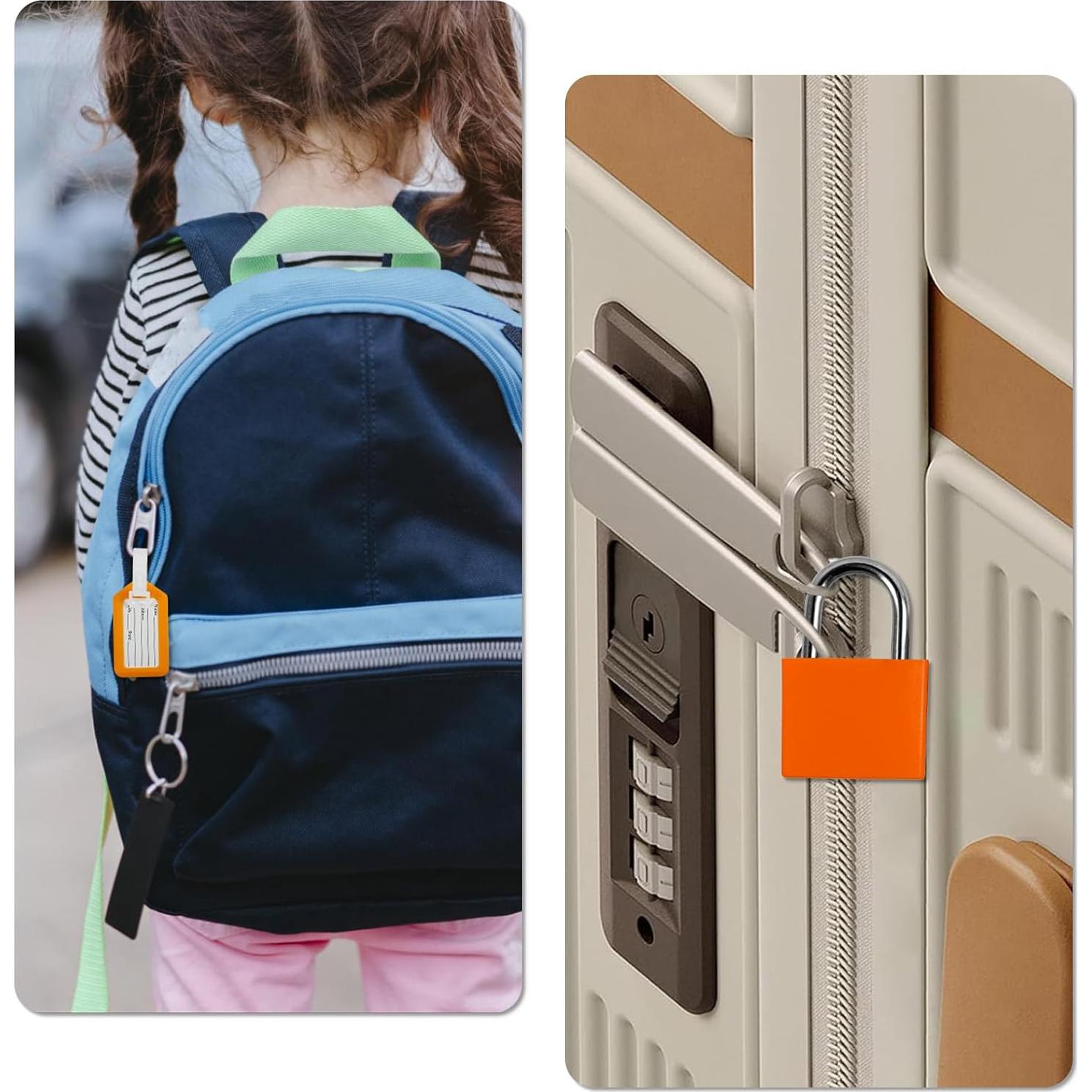Paquete de 8 Candados de Equipaje Koceci + 8 Etiquetas Coloridas