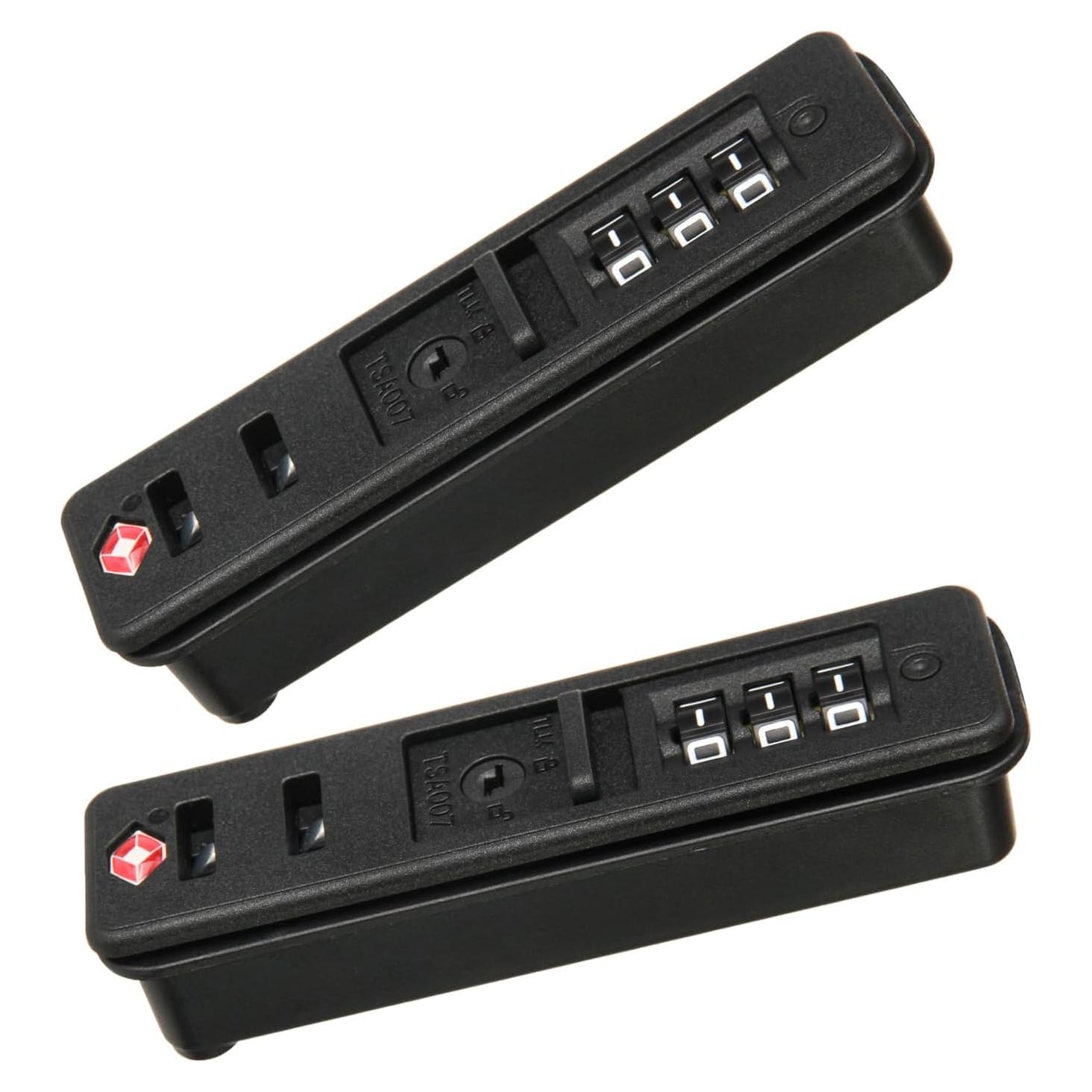 2 Candados TSA de Combinación Ech.Apr para Equipaje Negro