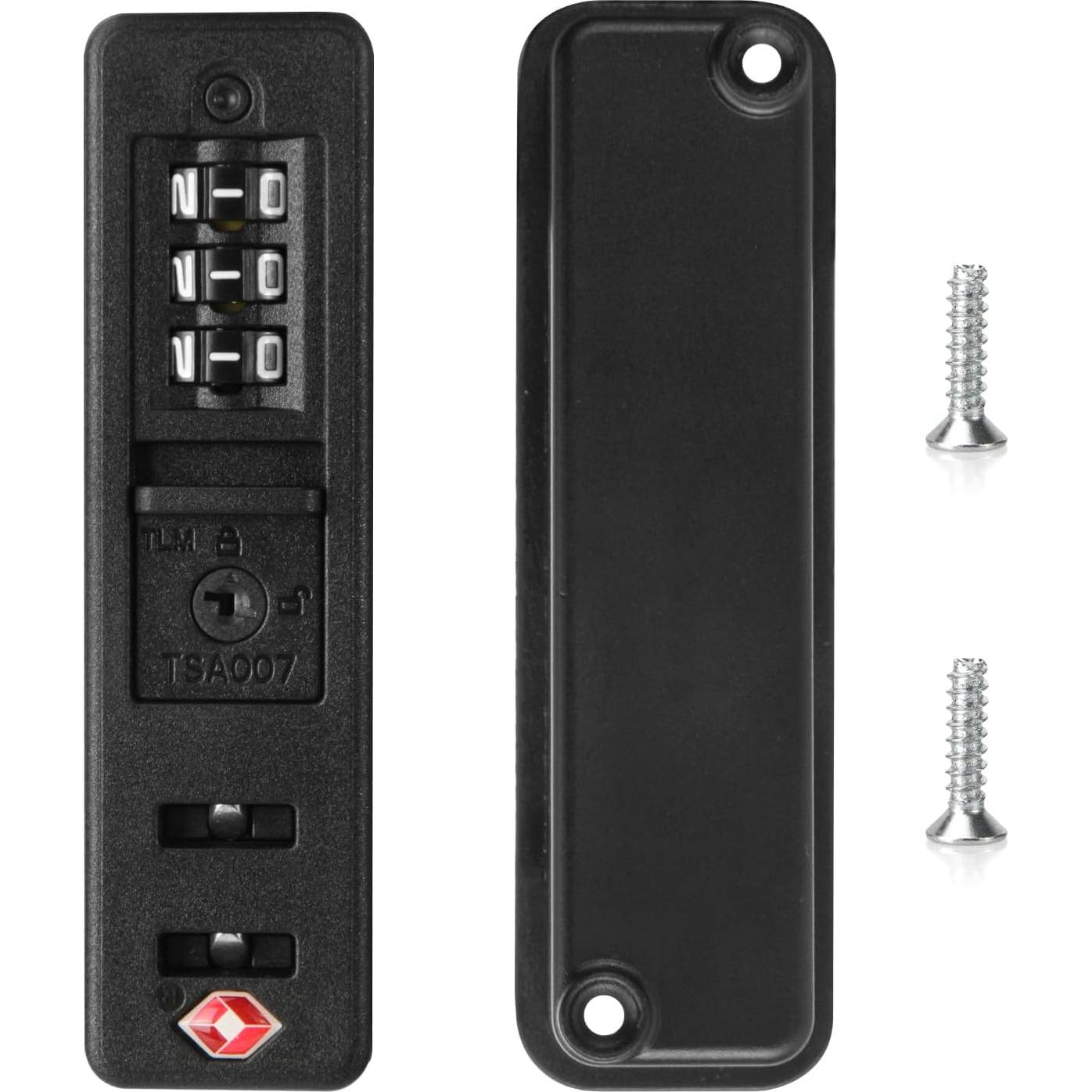 2 Candados TSA de Combinación Ech.Apr para Equipaje Negro