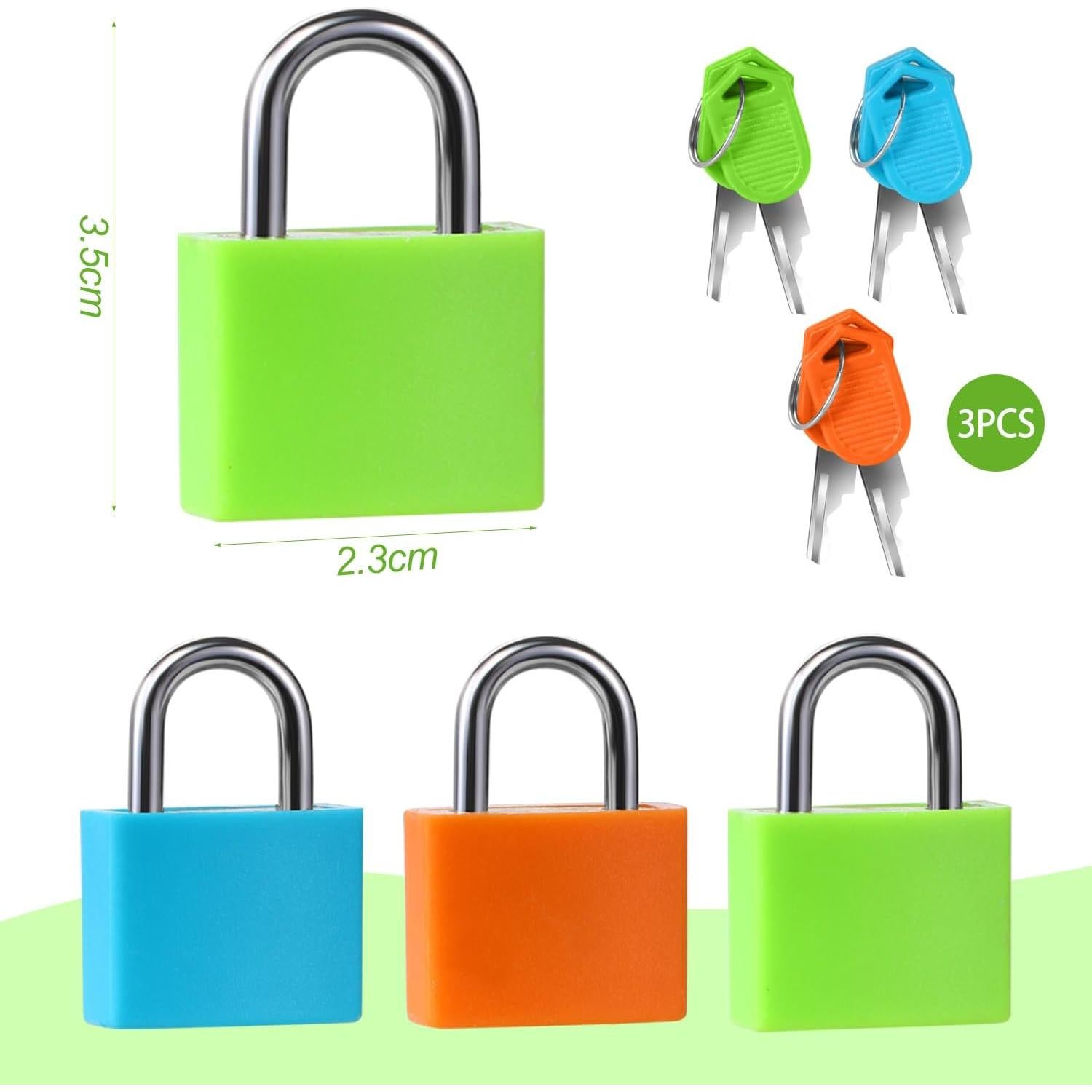 Candados de Maleta Arcjunys con Llave - 3 Colores Mini