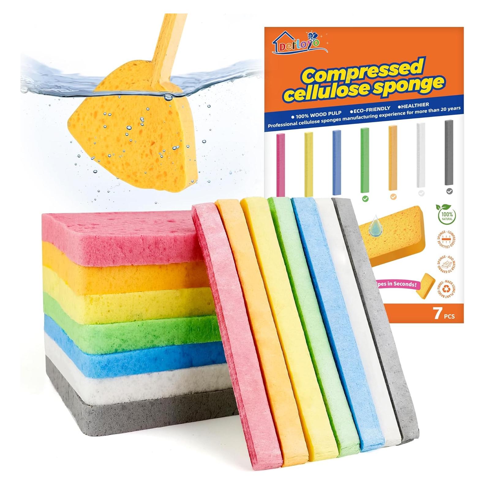 Esponjas de Celulosa Comprimida Derloyo 7 Unidades Ecológicas