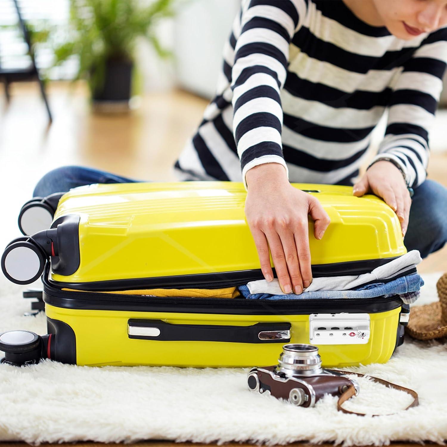 Candado de Equipaje Hemoton TSA 2pcs Combinación 3 Dígitos