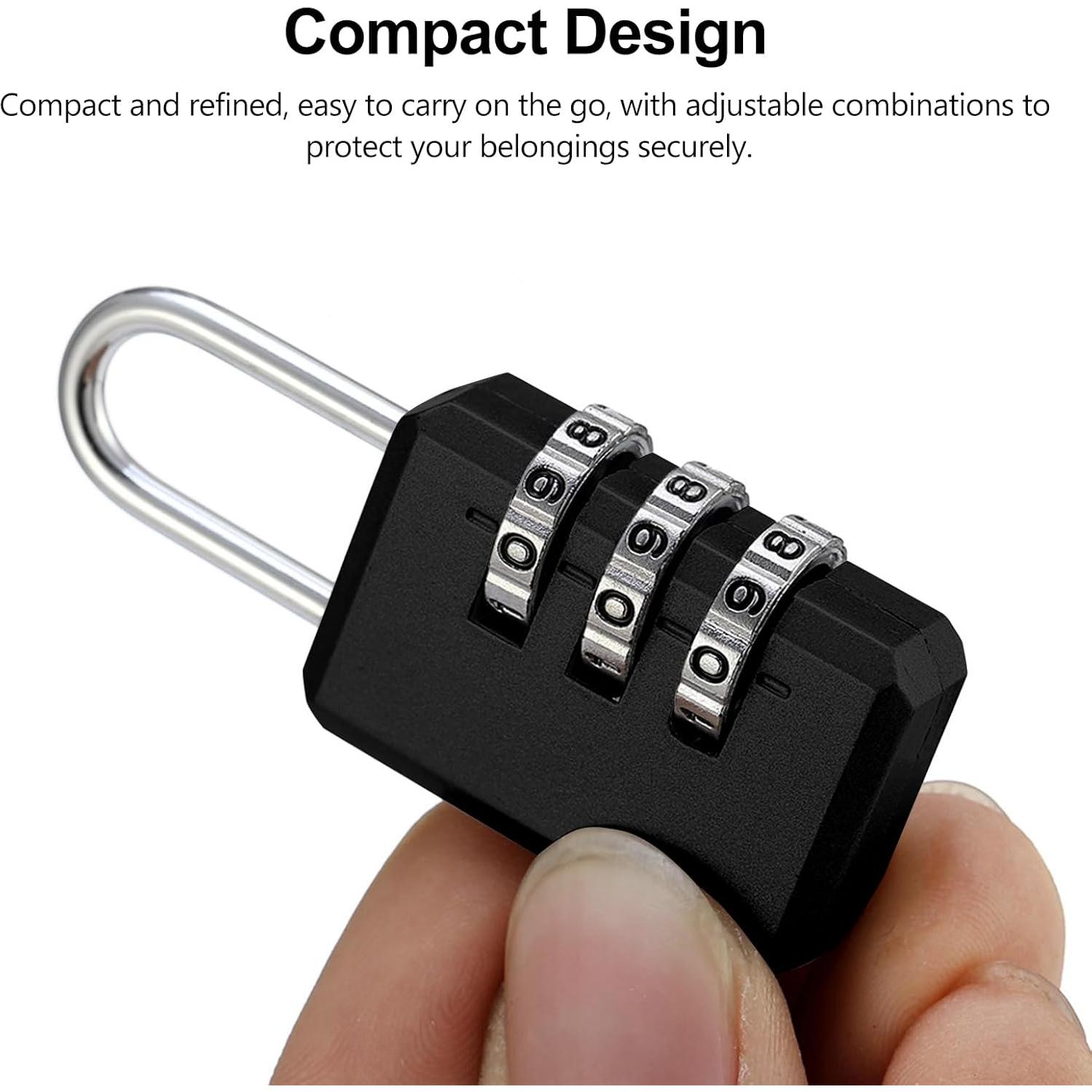 Juego de 2 Candados de Equipaje Tienyuu Negros Personalizables