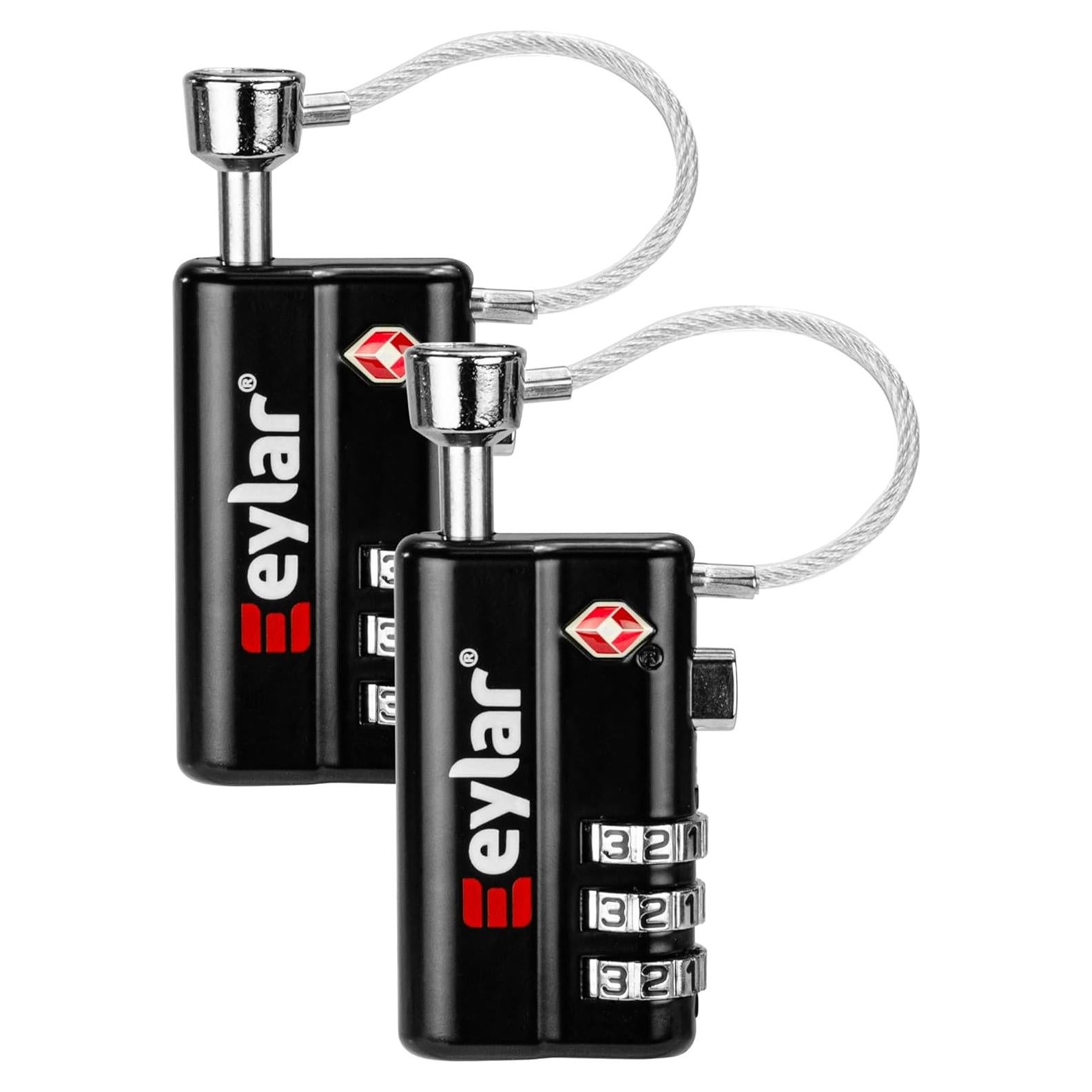 Candado de Combinación TSA Eylar 3 Dígitos - 2 Paquete