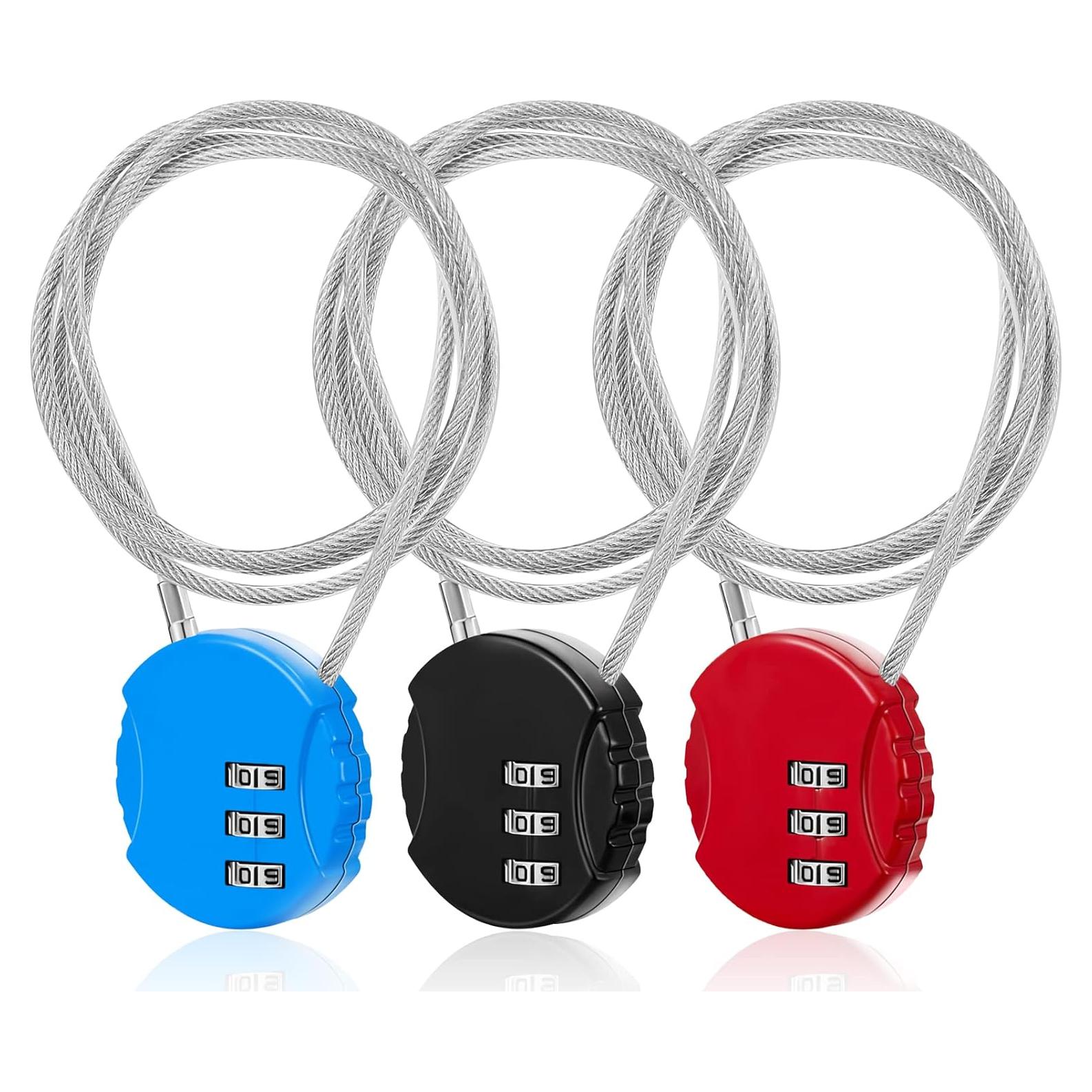 Candados de Equipaje TSA 3 Piezas Ferraycle 15x4 cm Colores