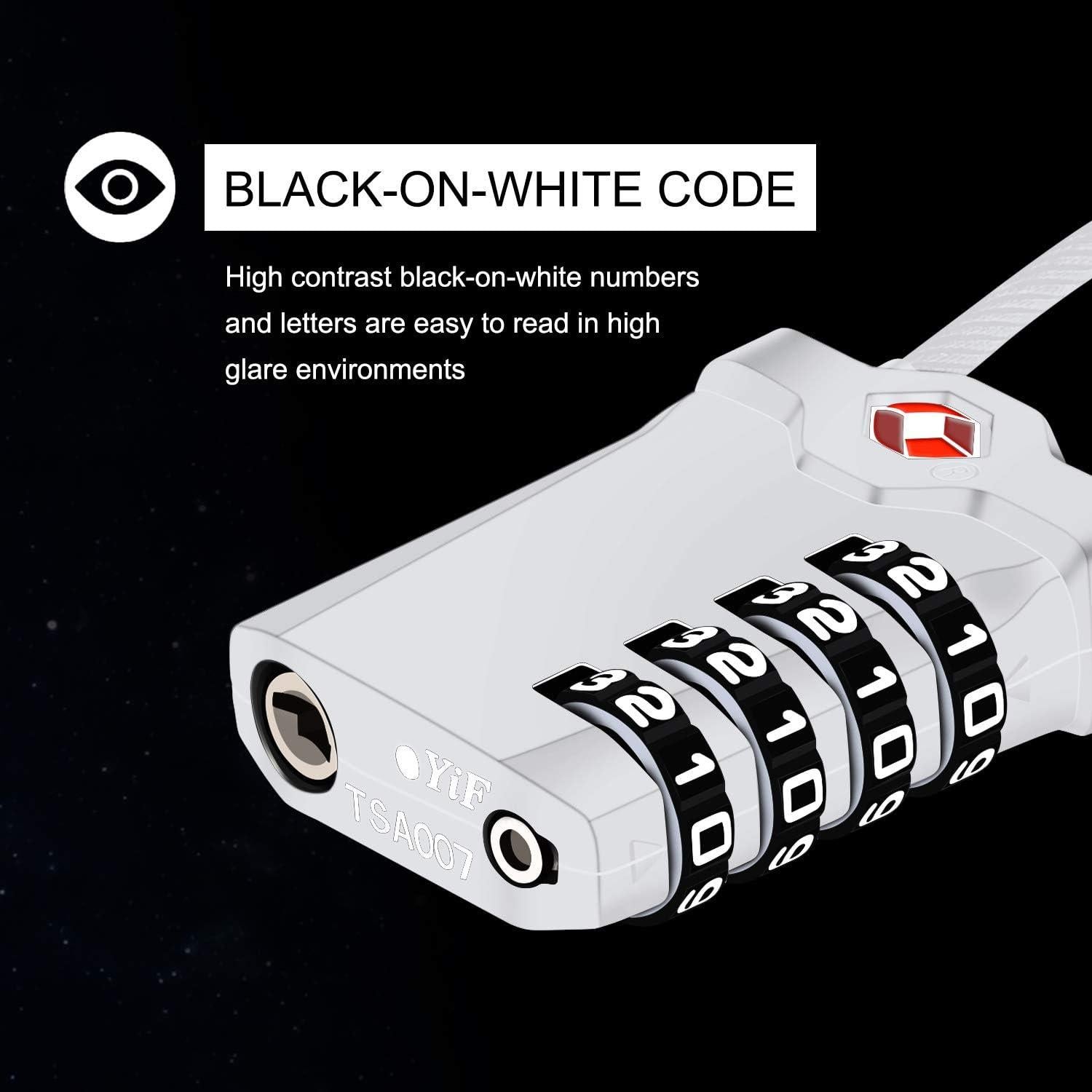 2 Candados de Equipaje TSA Diyife con Cable Flexible 14cm