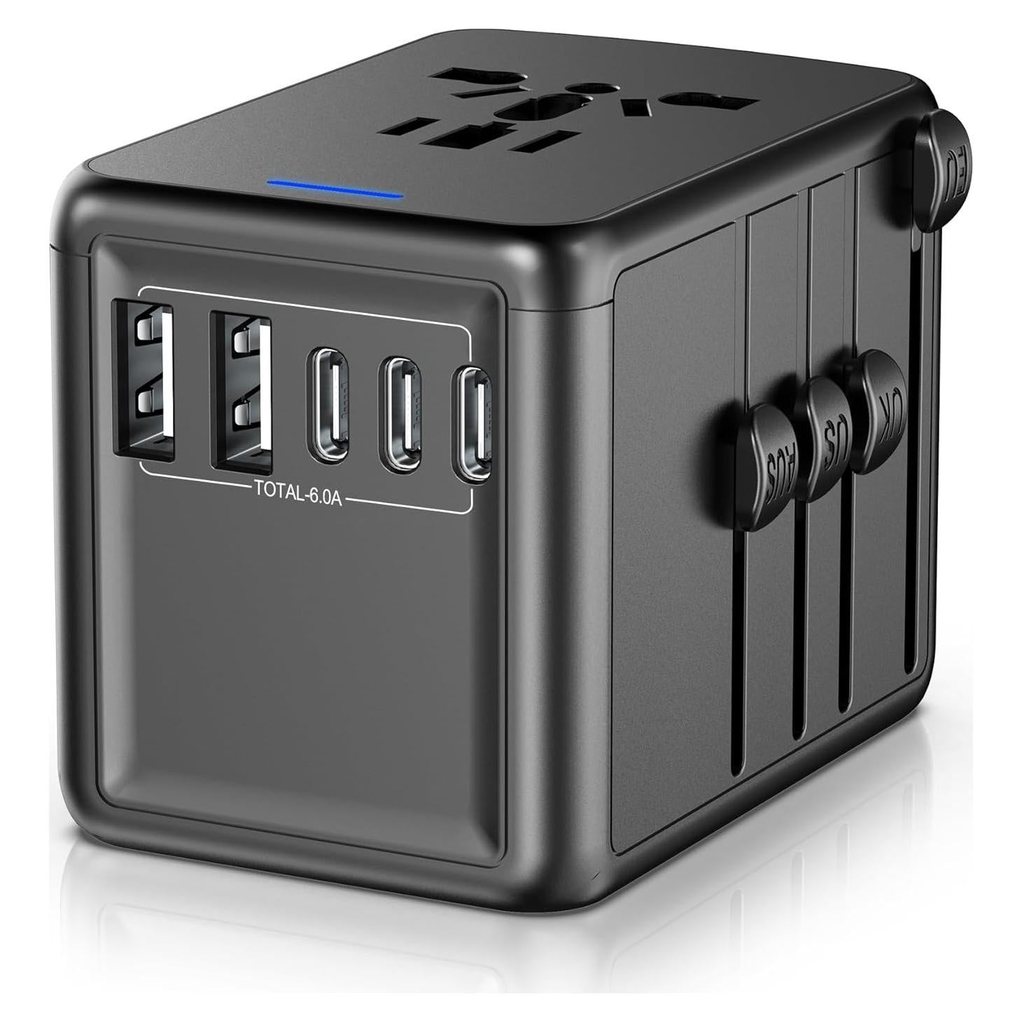 Adaptador de Viaje Universal URJD 6 Puertos USB-C y USB-A