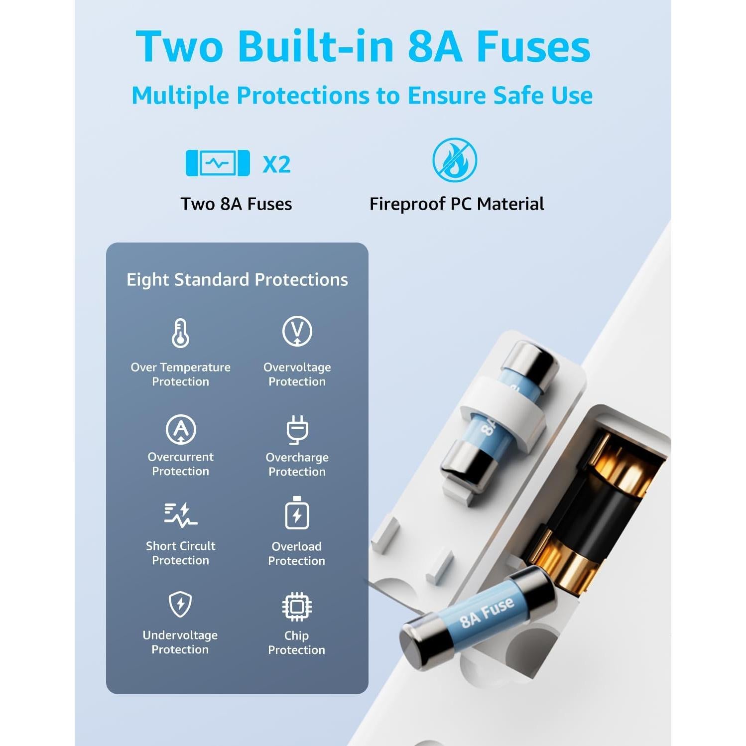 Adaptador de Viaje Universal LDNIO DQZ9 con 2 USB-C y 1 USB-A