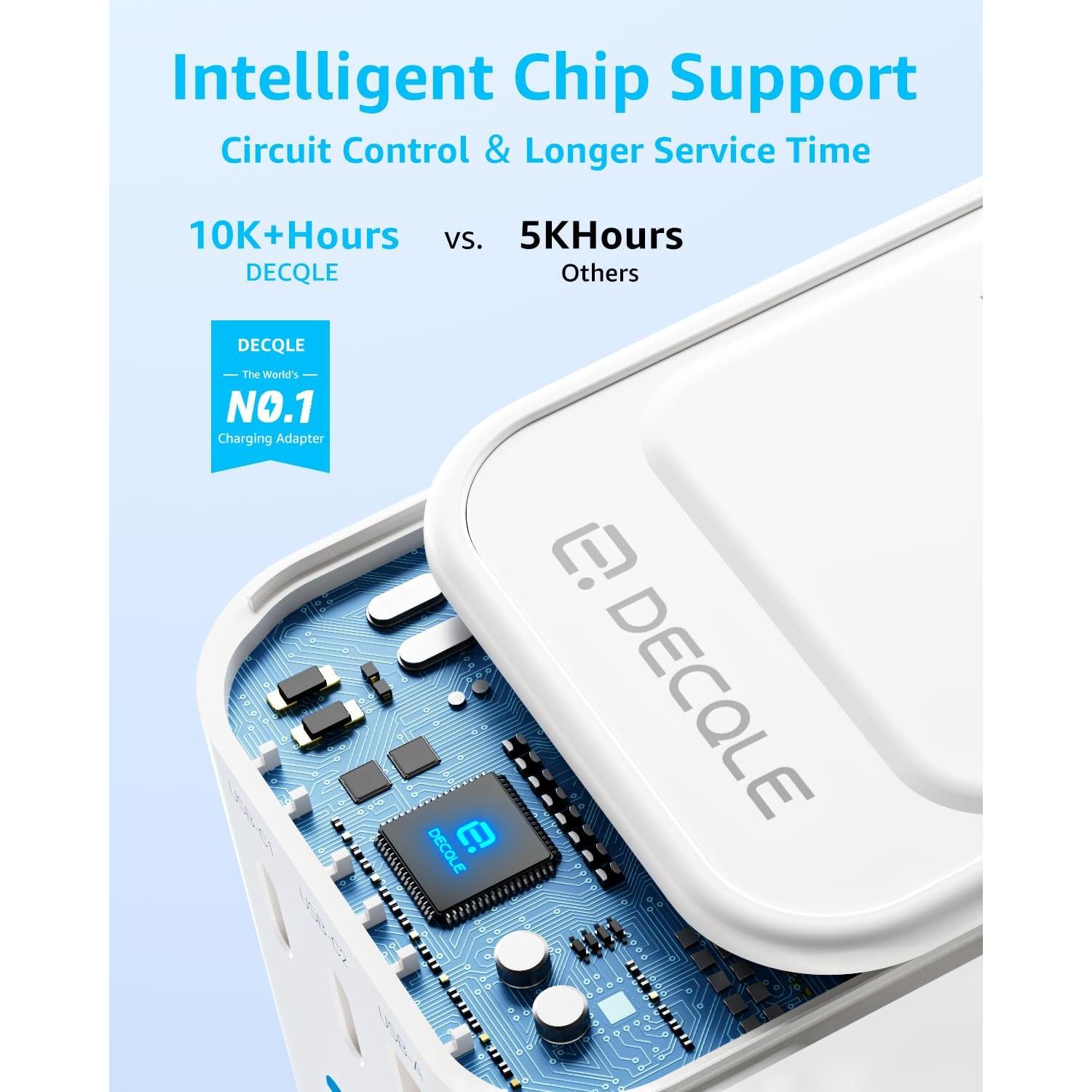 Adaptador de Viaje Universal LDNIO DQZ9 con 2 USB-C y 1 USB-A