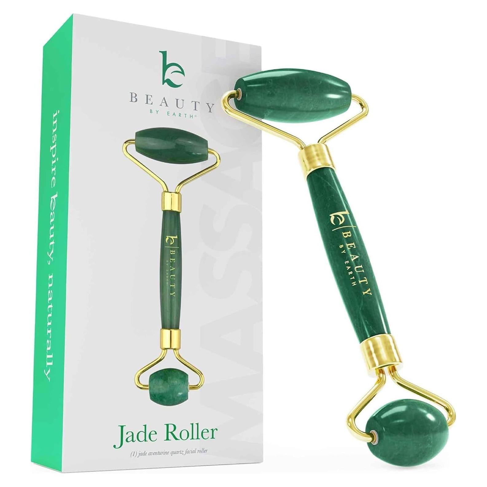 Rodillo de Jade Beauty by Earth para Cuidado Facial 17.78cm