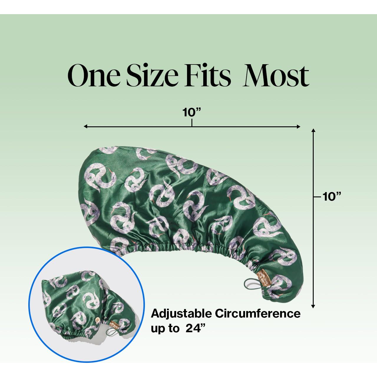 Toalla de Microfibra Satinada Kitsch para Cabello Slytherin - Secado Rápido, Anti-Frizz