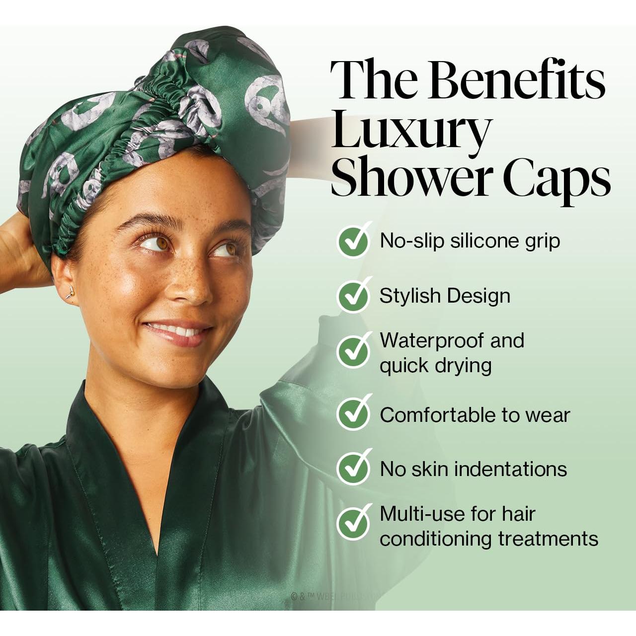 Toalla de Microfibra Satinada Kitsch para Cabello Slytherin - Secado Rápido, Anti-Frizz