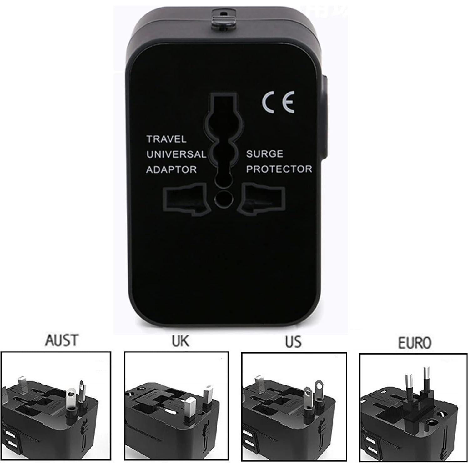 Adaptador de Viaje Universal Vishui Todo en Uno con USB