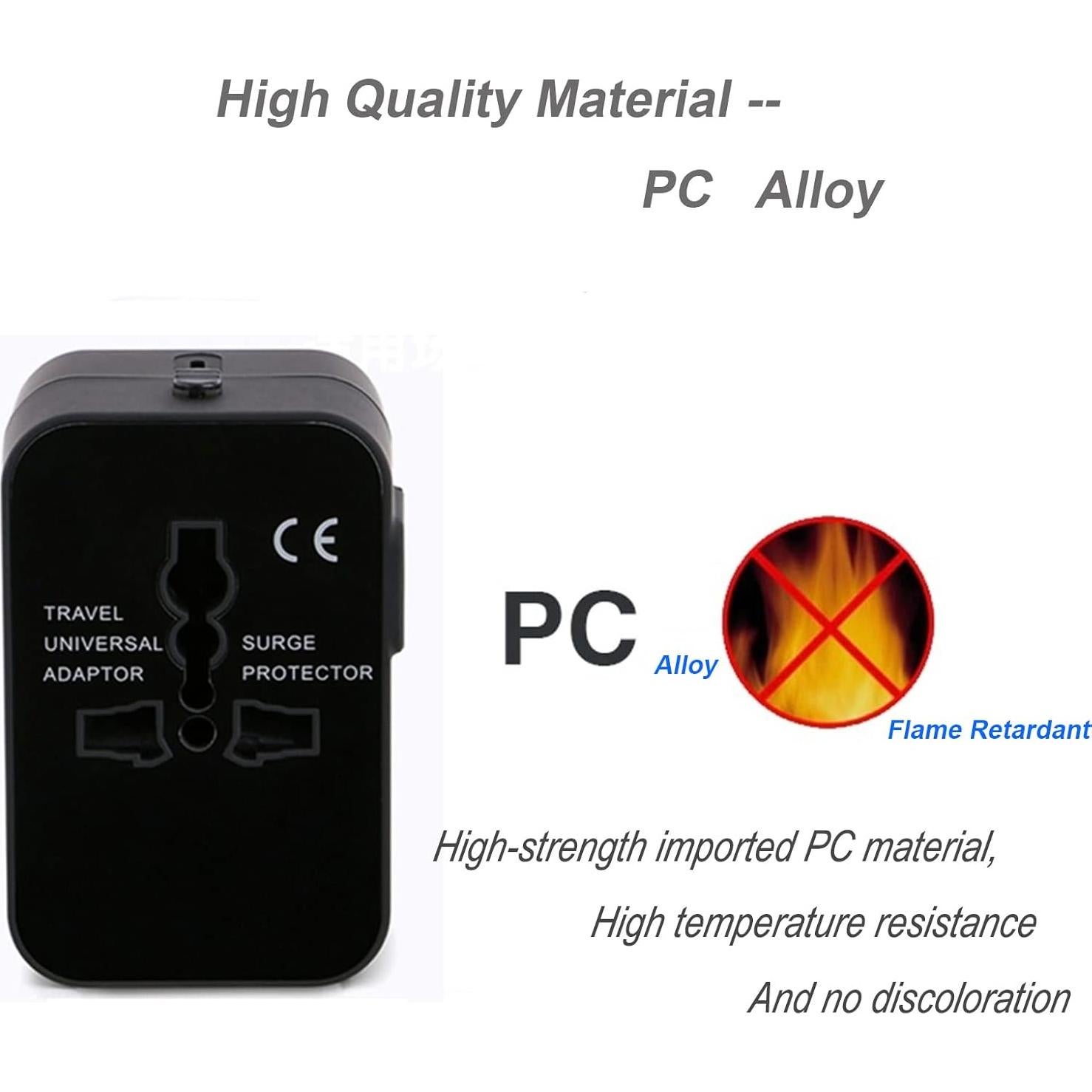 Adaptador de Viaje Universal Vishui Todo en Uno con USB