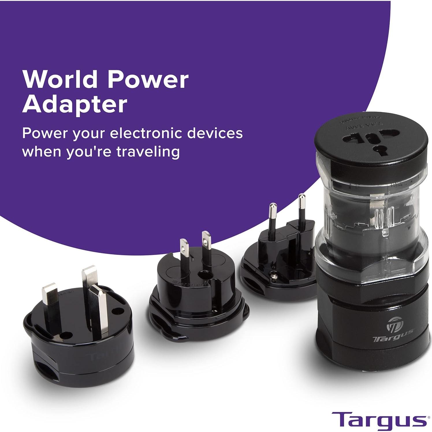 Adaptador de Viaje Universal Targus APK01AP-52, 145g, Negro