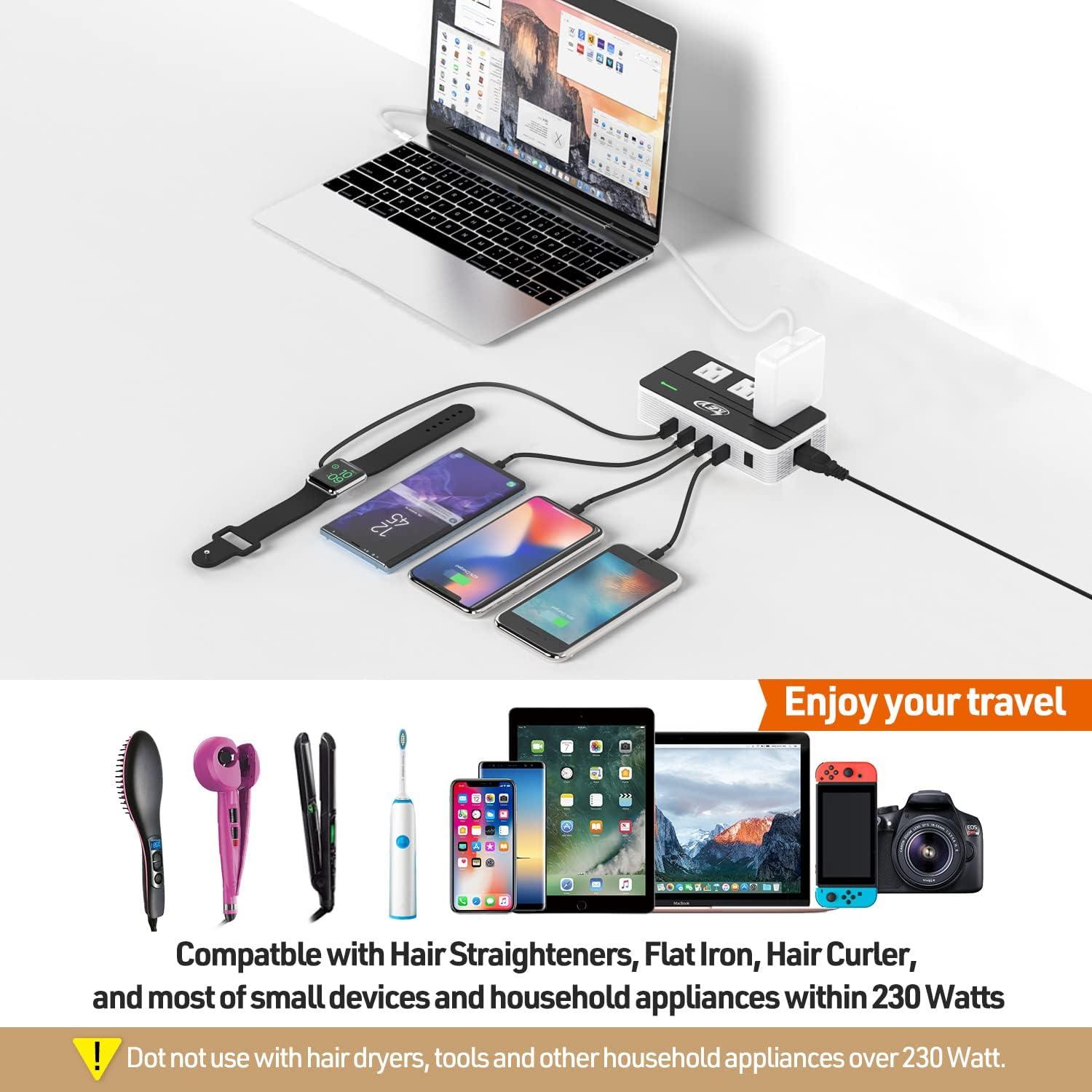 Convertidor de Voltaje 230W Key Power 220V a 110V USB-C