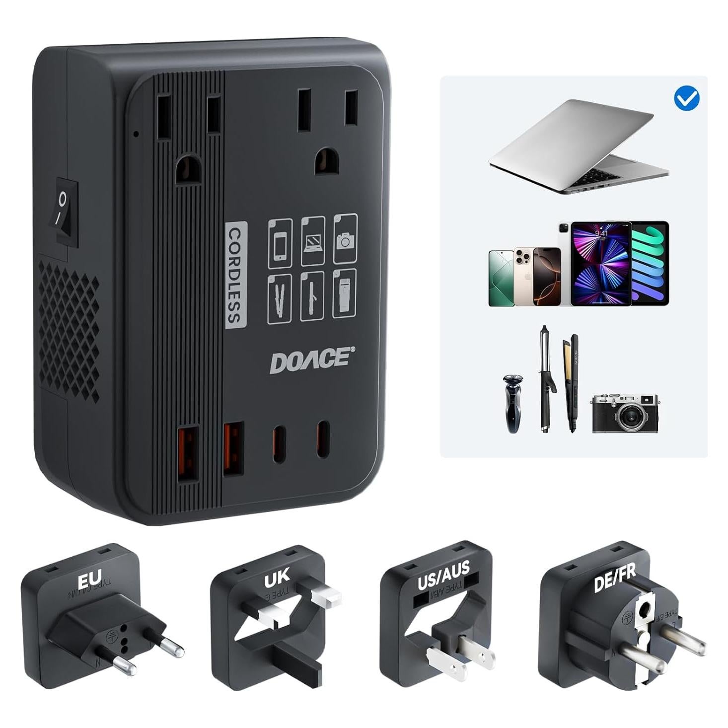 Convertidor de Voltaje DOACE 220V a 110V 350W con USB