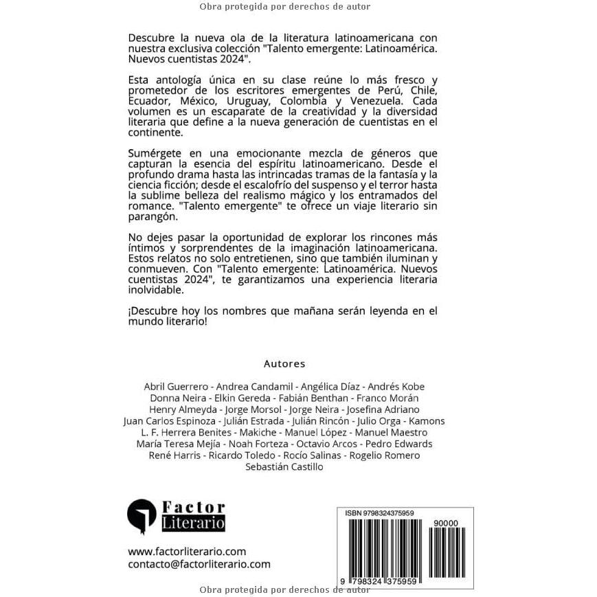 Talento Emergente: Latinoamérica: Nuevos cuentistas 2024 (Spanish Edition)