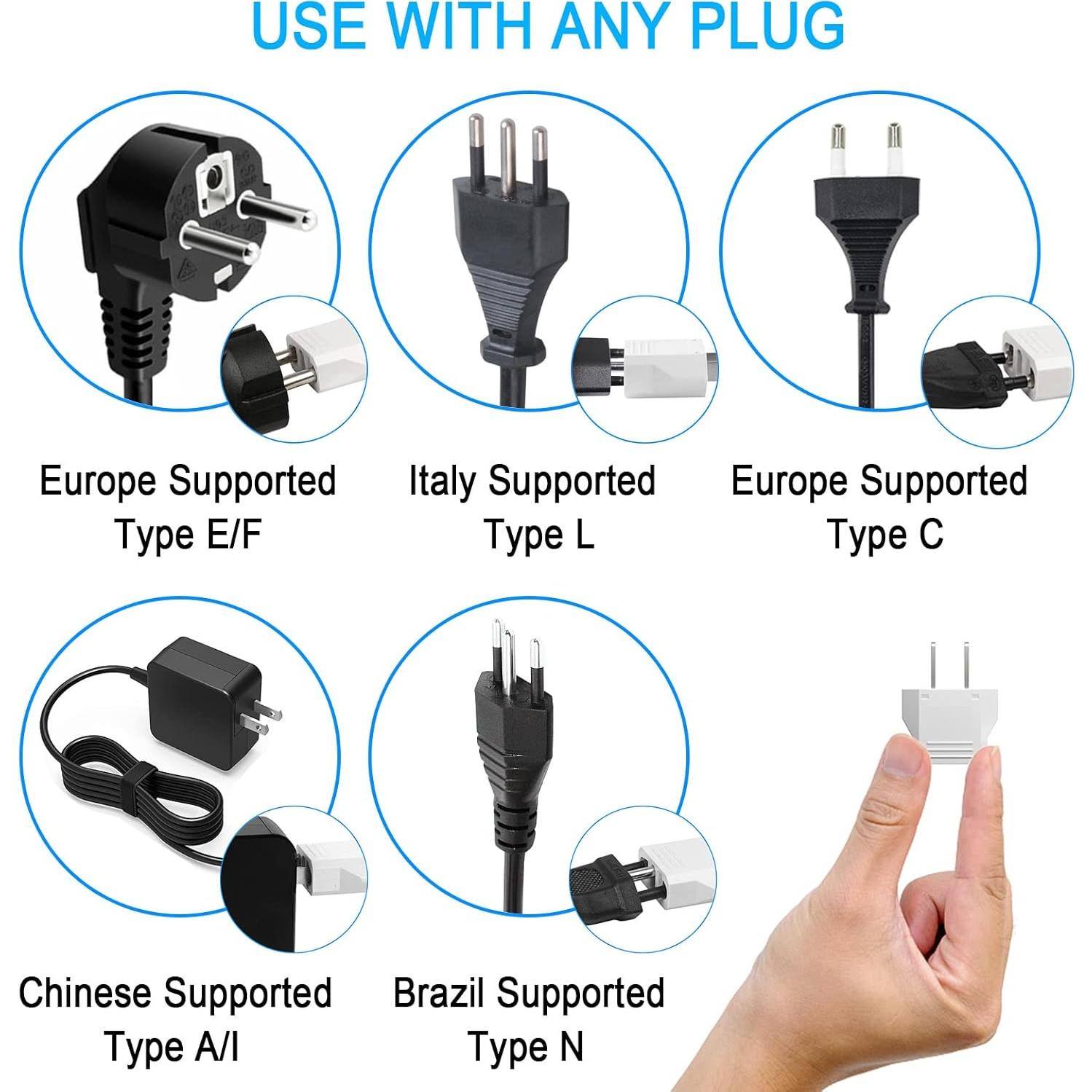 Adaptador de Enchufe de Europa a EE. UU. TiKeTaoKe - 4 Piezas