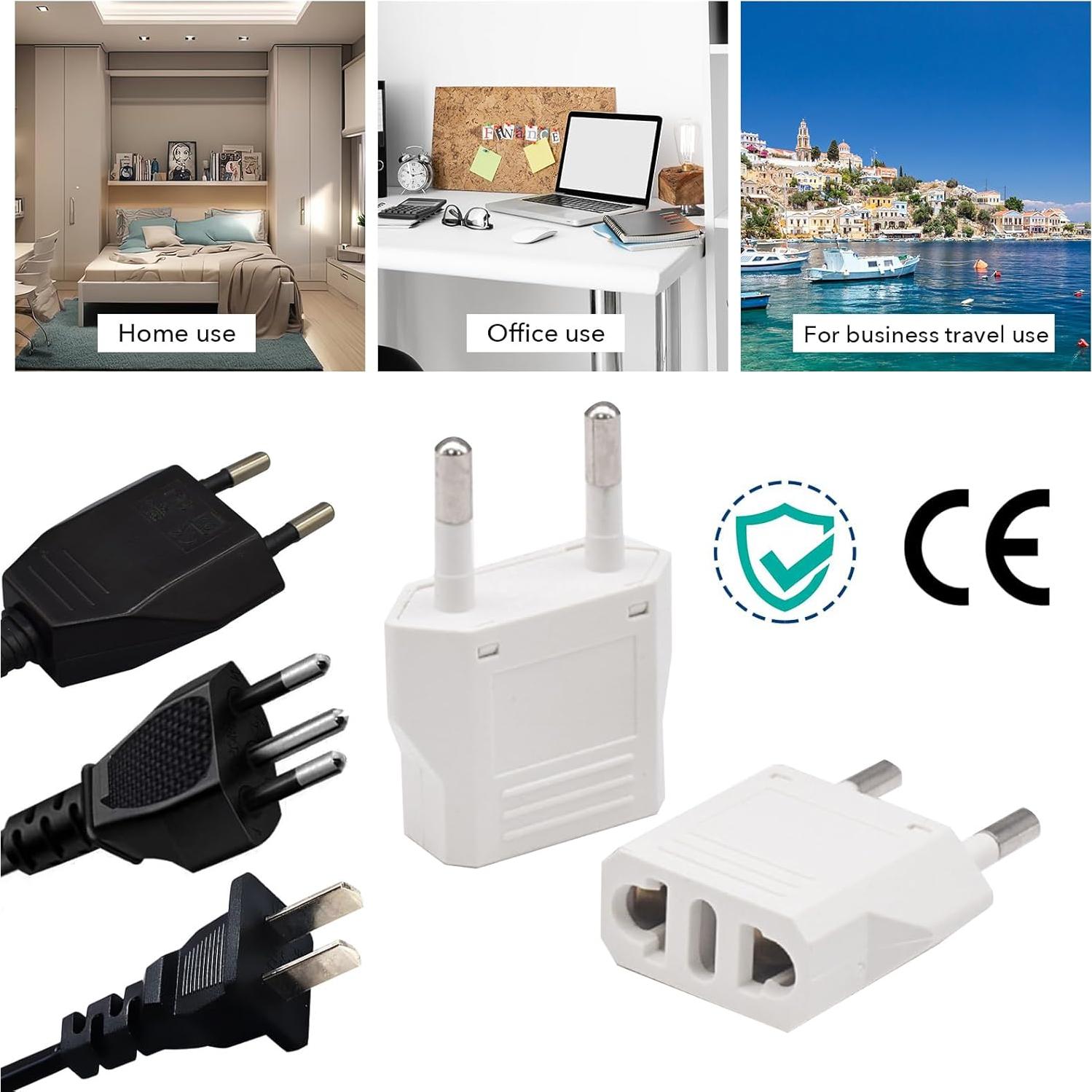 Adaptador de Enchufe de Viaje Rukinovi Tipo C 4 Piezas UE