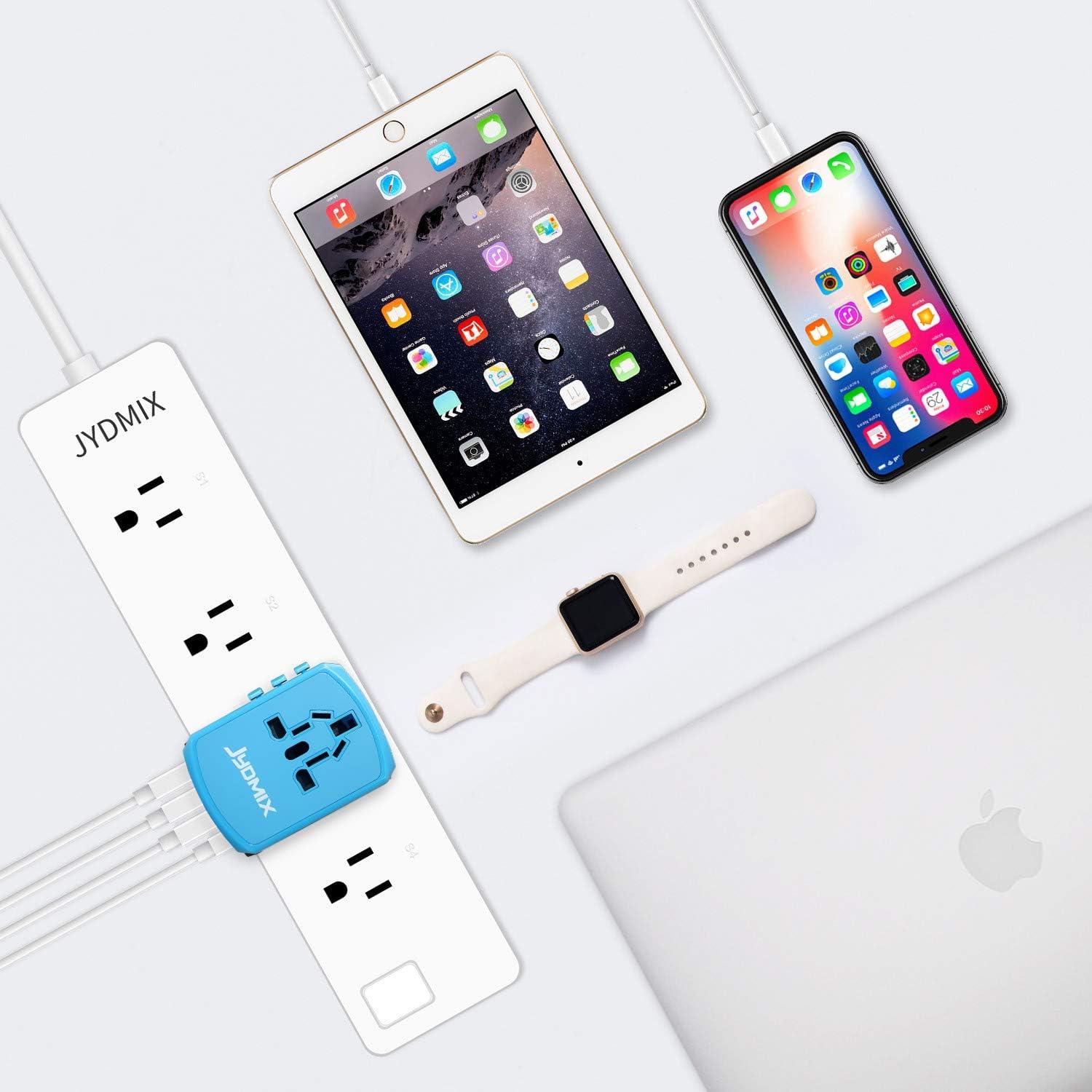 Adaptador de viaje universal Beondon con 3 puertos USB y tipo C