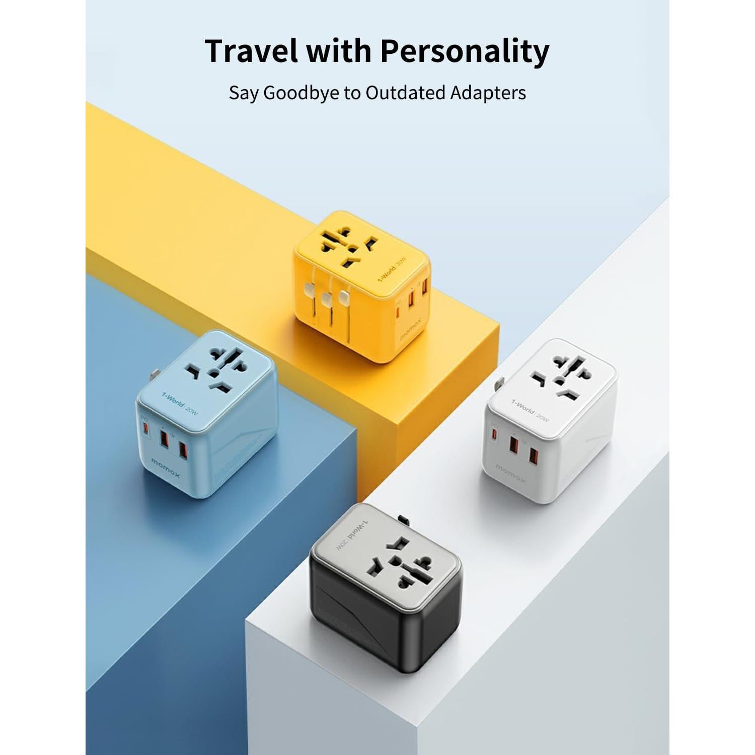 Adaptador de Viaje Universal MOMAX UA11 20W Carga Rápida