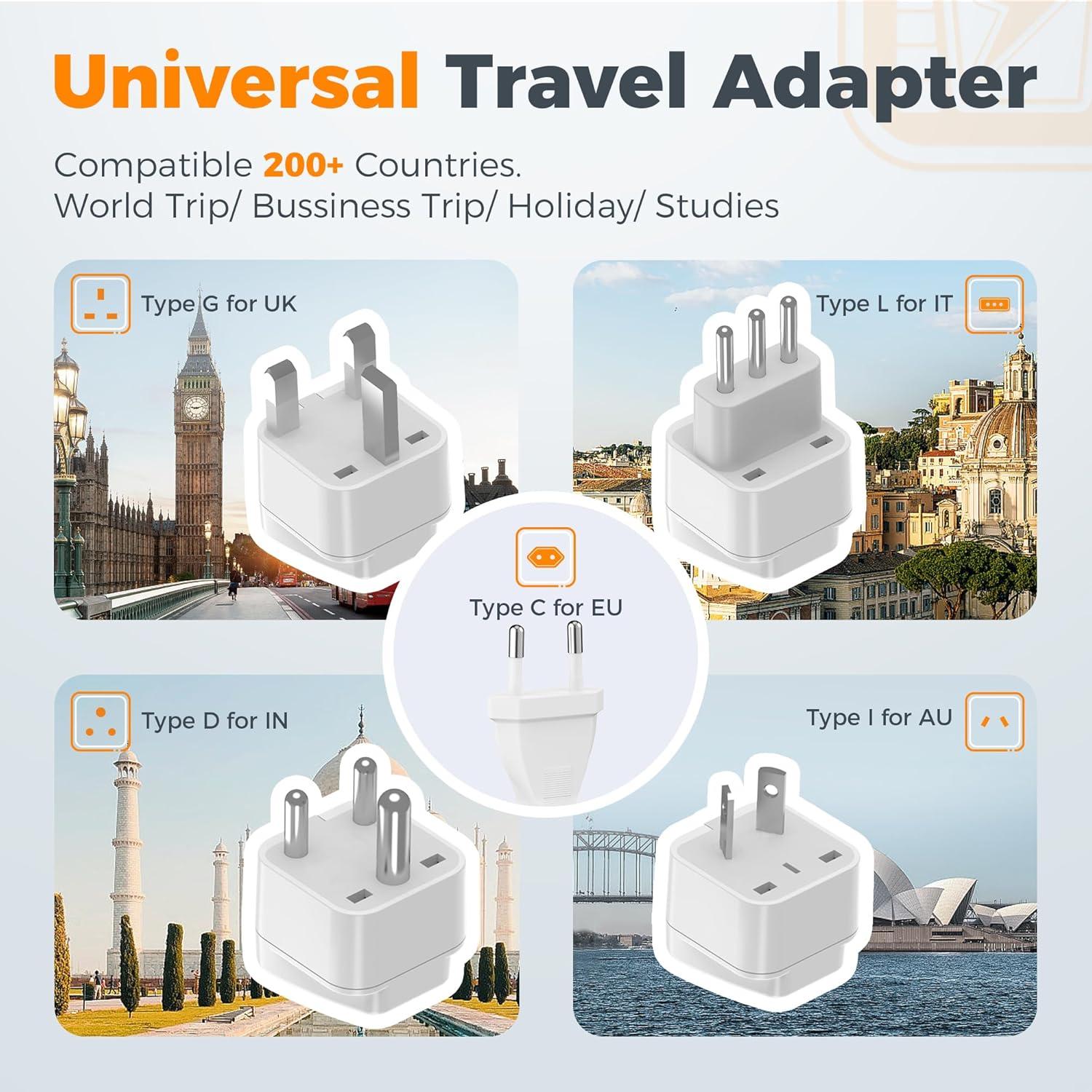 Convertidor de Voltaje 220V a 110V TESSAN con 4 USB