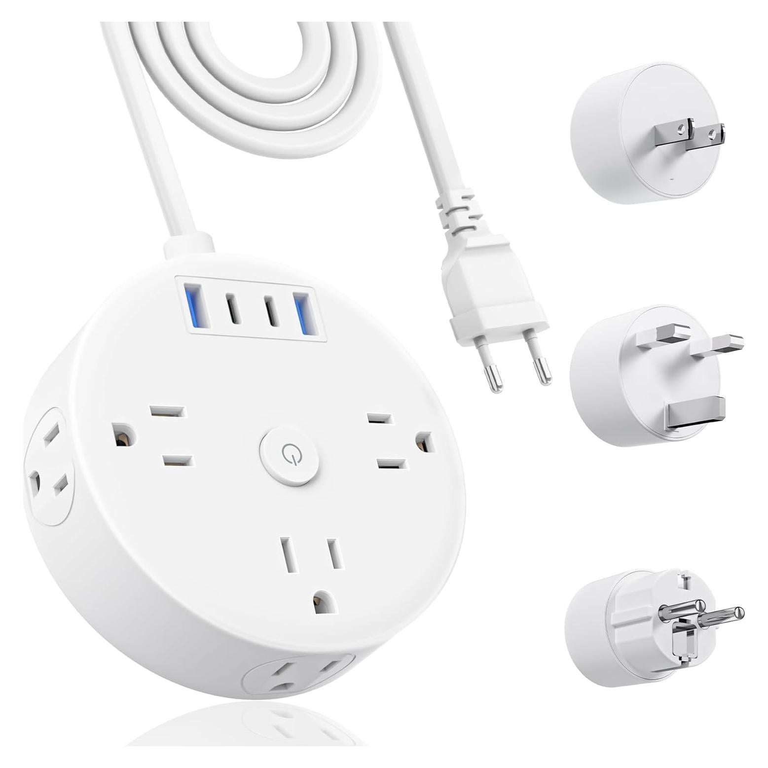 Adaptador de Enchufe de Viaje Yozisital 10 en 1 con USB 5FT