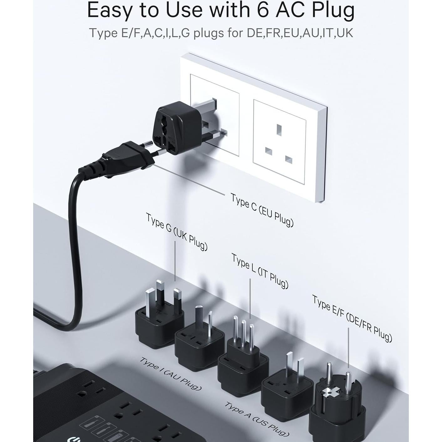 Convertidor de Voltaje DOACE 220V a 110V 500W Onda Sinusoidal Pura