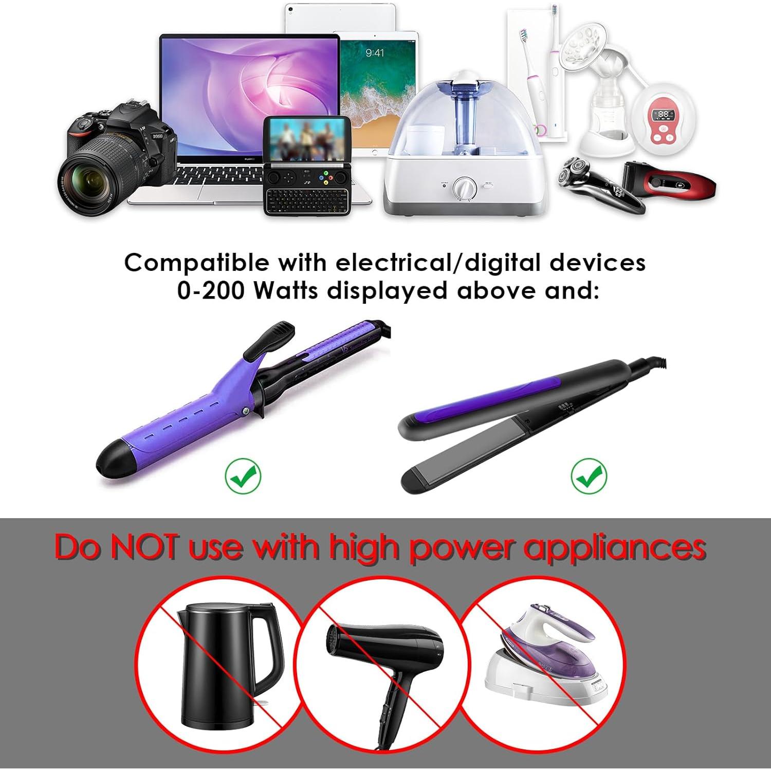 Adaptador de Viaje ALLWEI 220V a 110V Universal Blanco